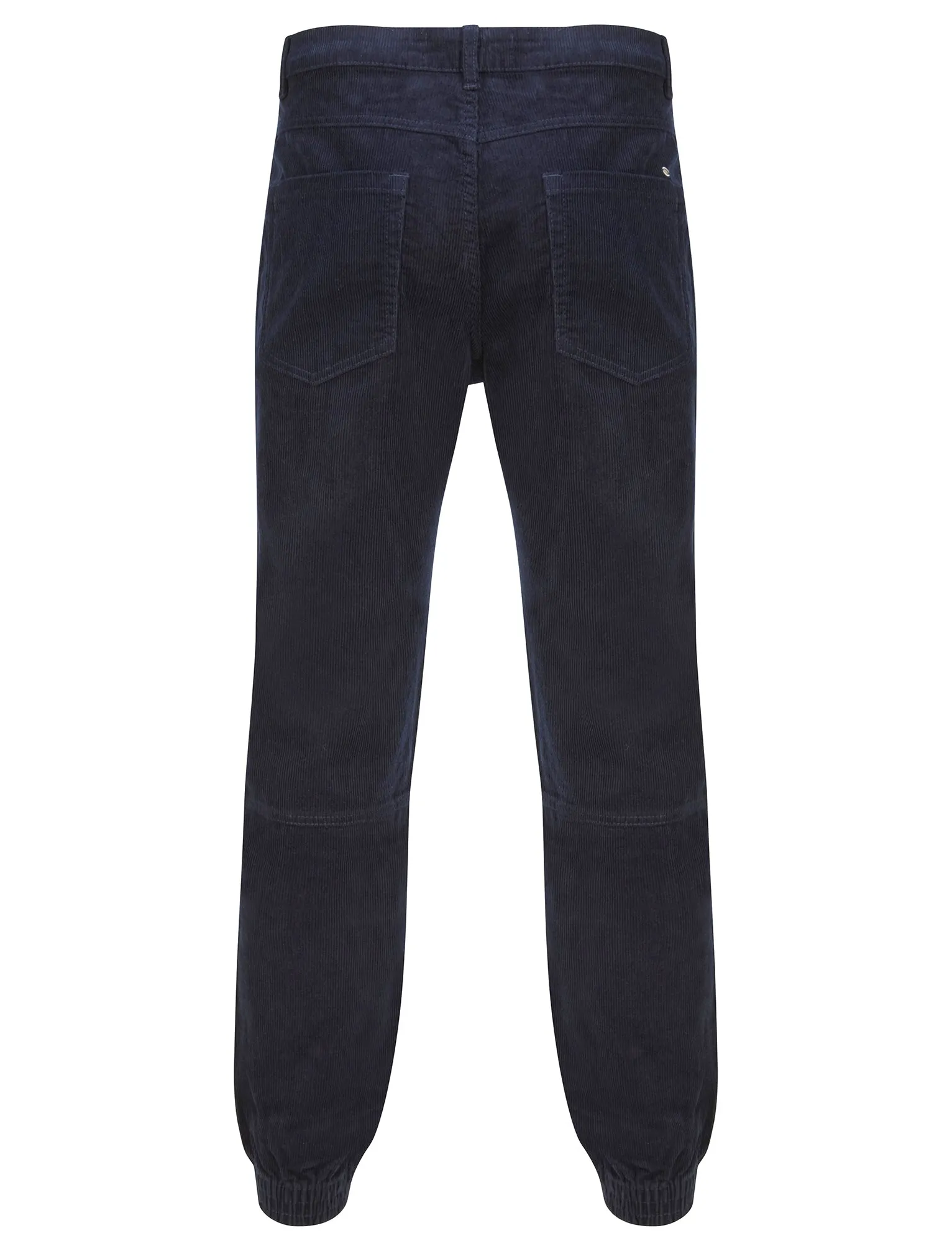 Baku Cotton Corduroy Elastic Cuffed Trousers in Sky Captain Navy - Tokyo Laundry