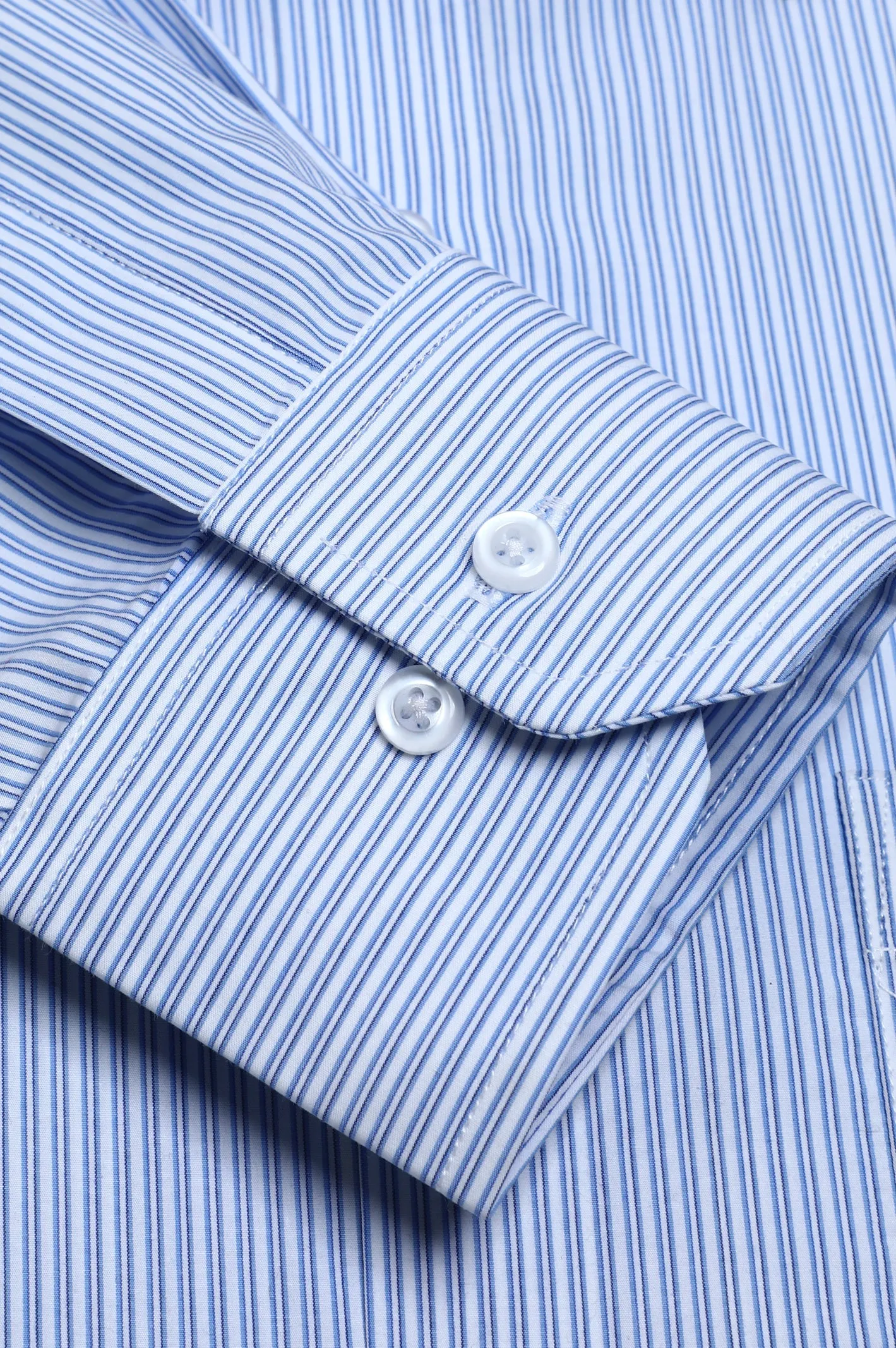 Blue Double Stripes Formal Shirt