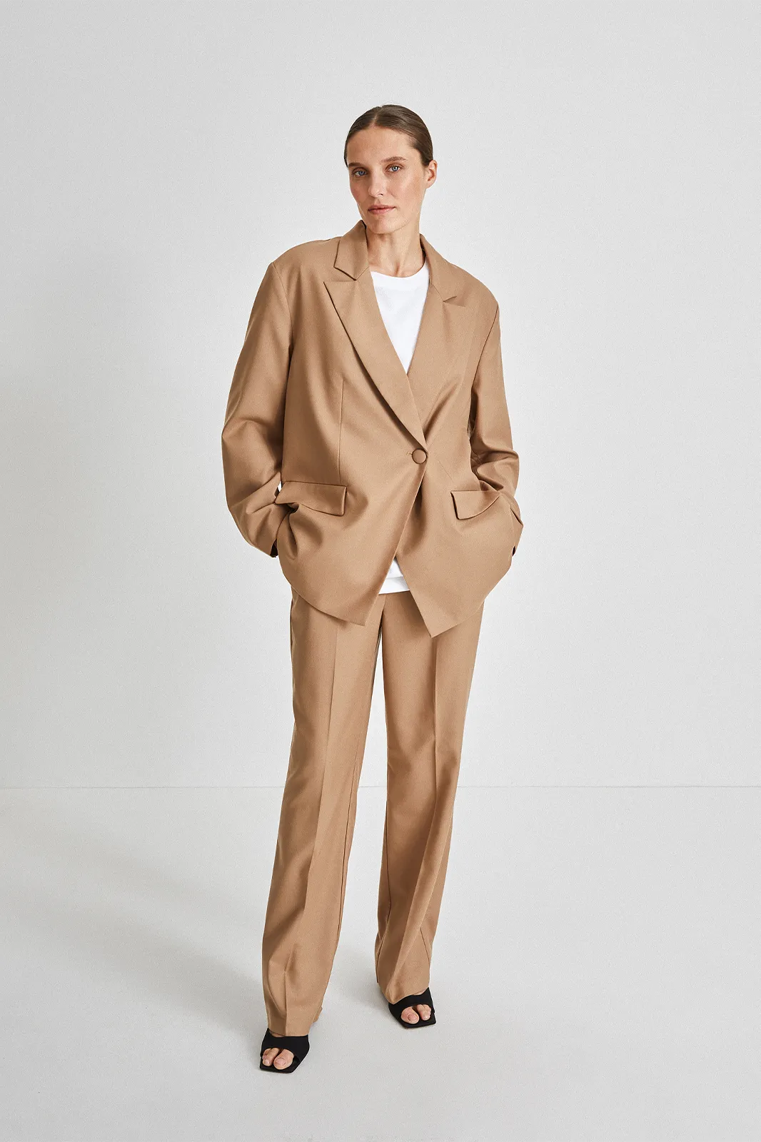 BONITA TROUSERS - BEIGE WOOL