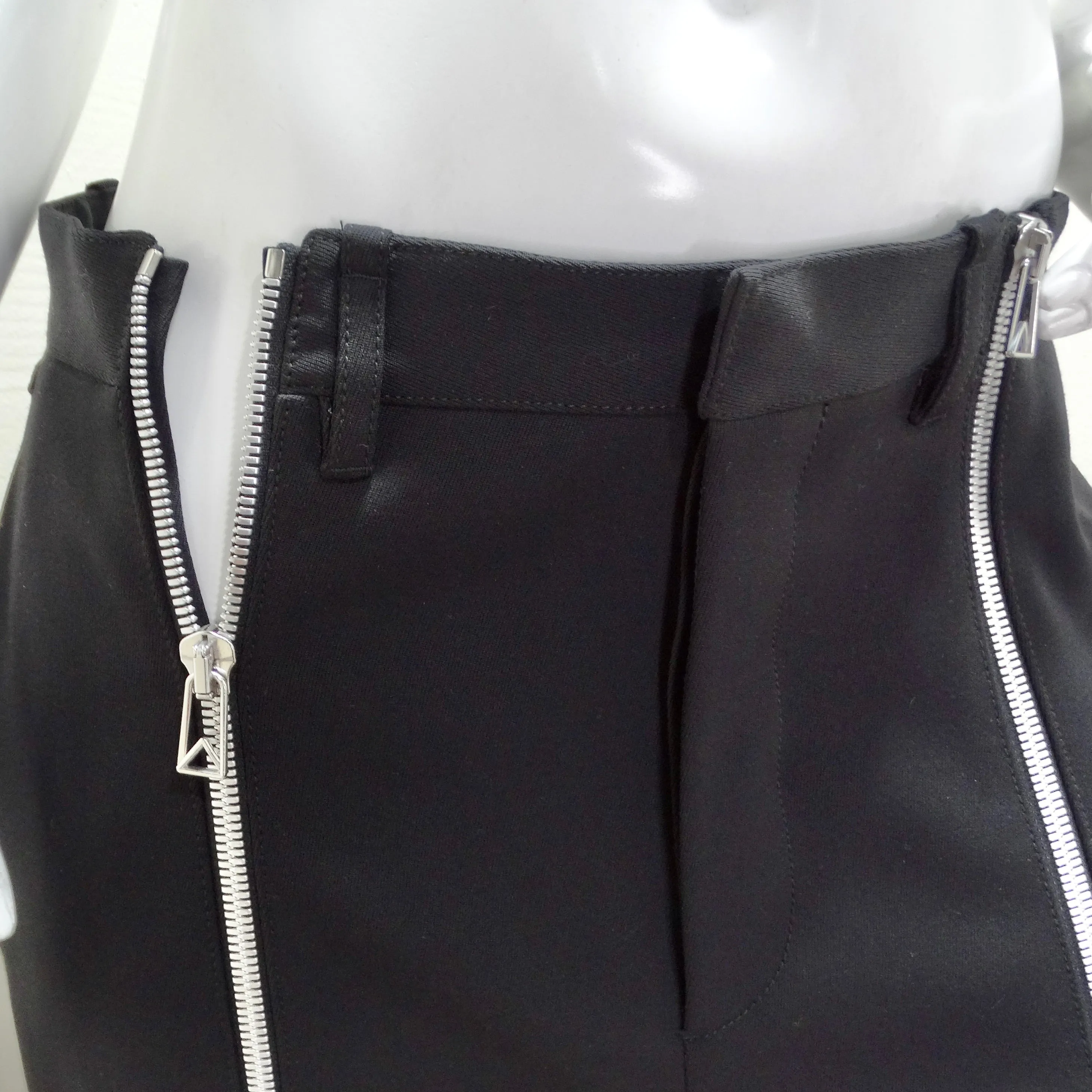 Bottega Veneta Double Zip Stretch Wool Pant
