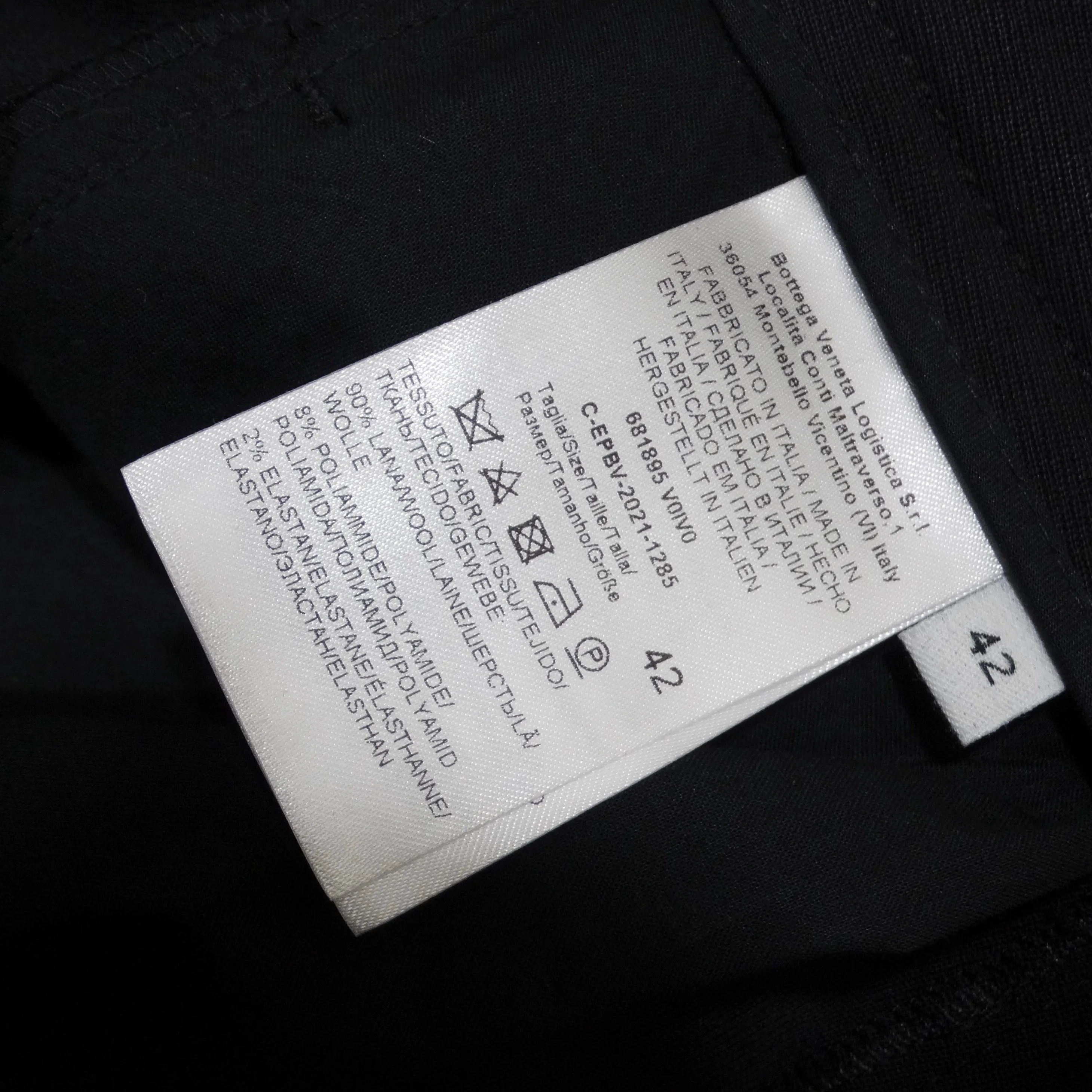 Bottega Veneta Double Zip Stretch Wool Pant