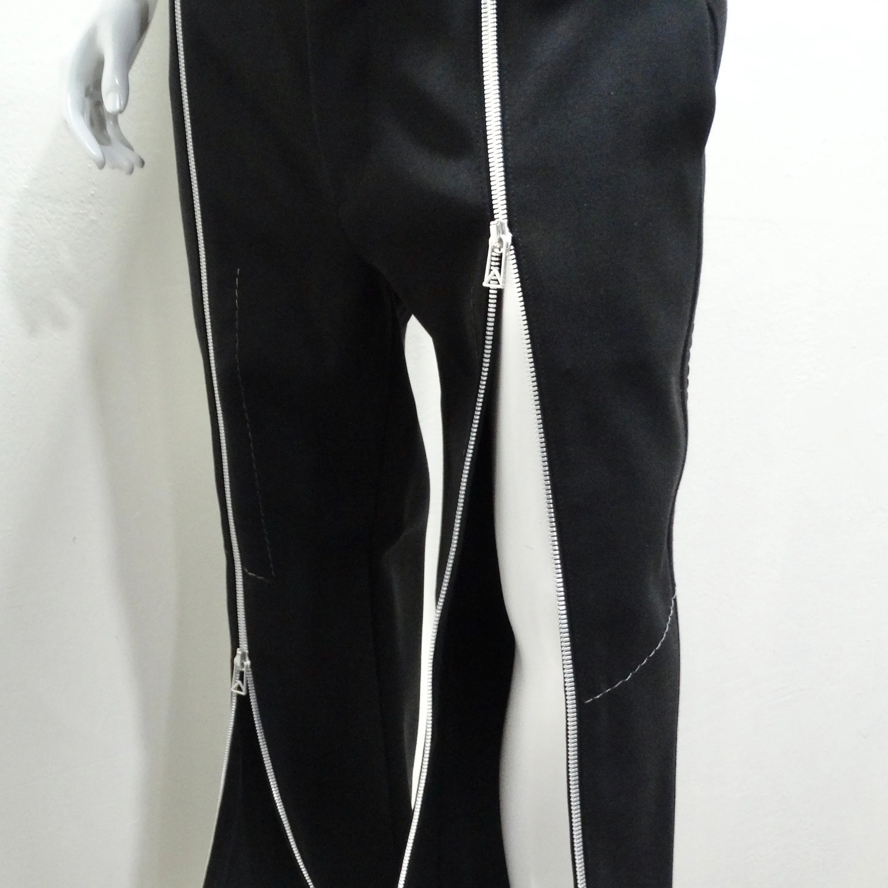 Bottega Veneta Double Zip Stretch Wool Pant