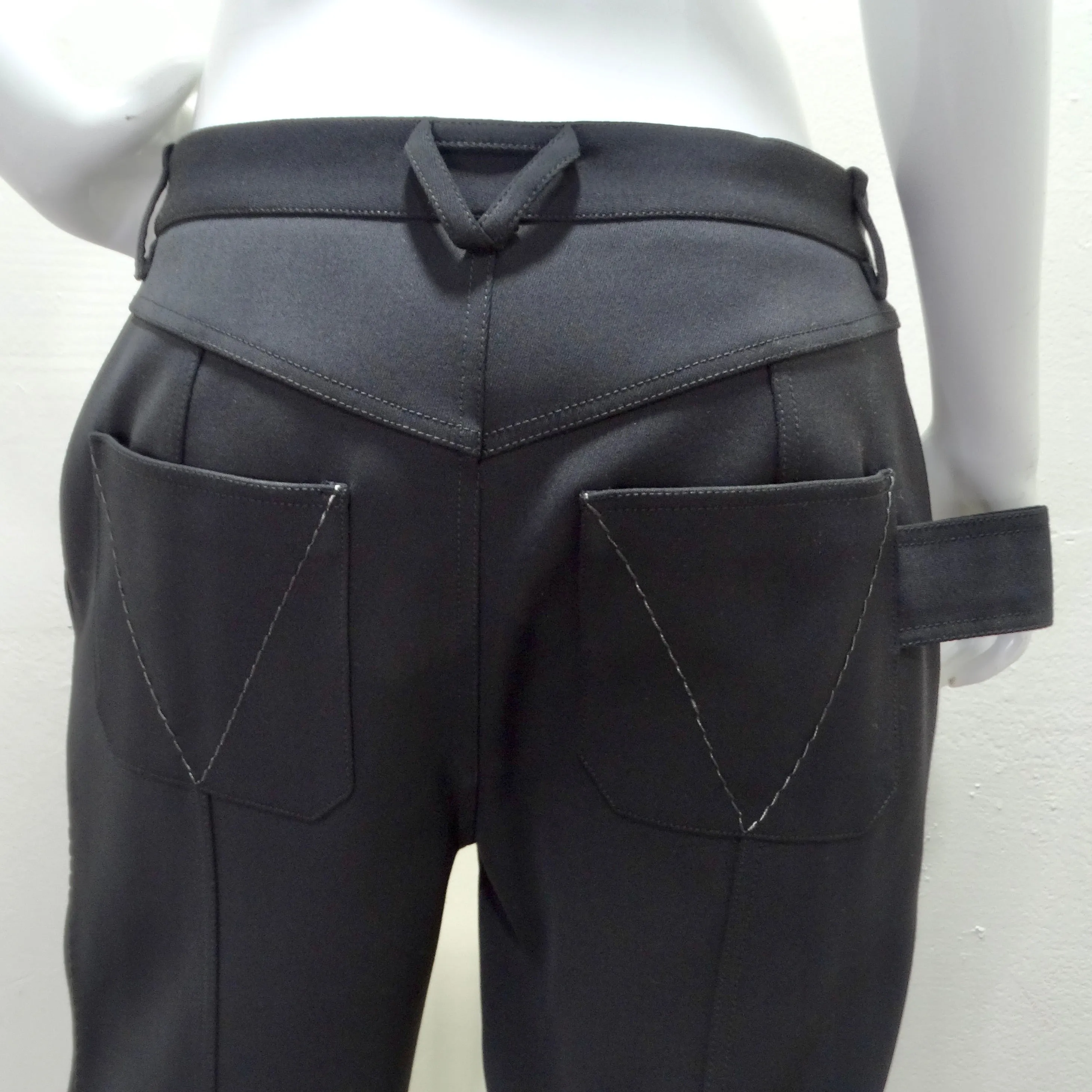Bottega Veneta Double Zip Stretch Wool Pant