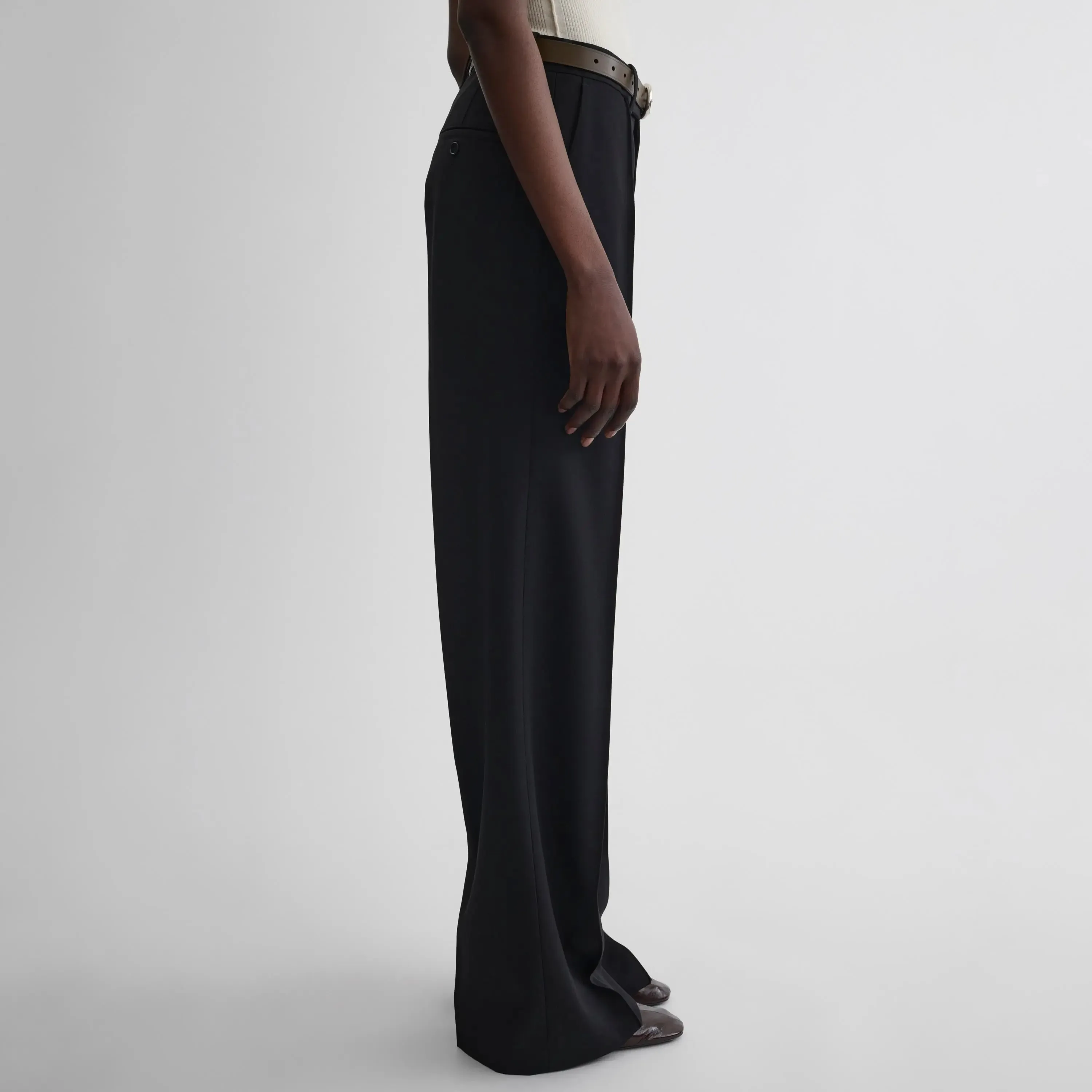 BOYISH TAILORED TROUSERS | black wool