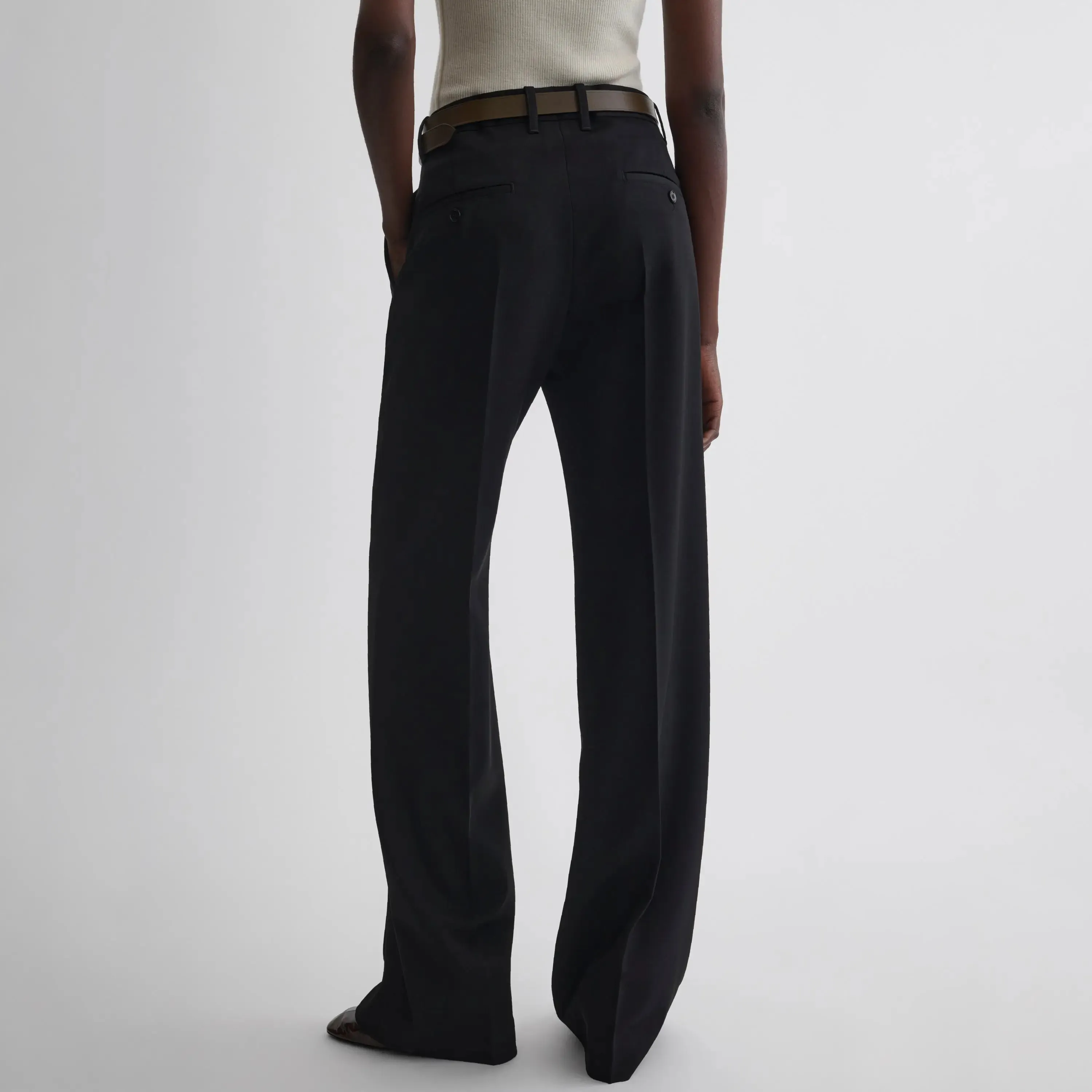 BOYISH TAILORED TROUSERS | black wool
