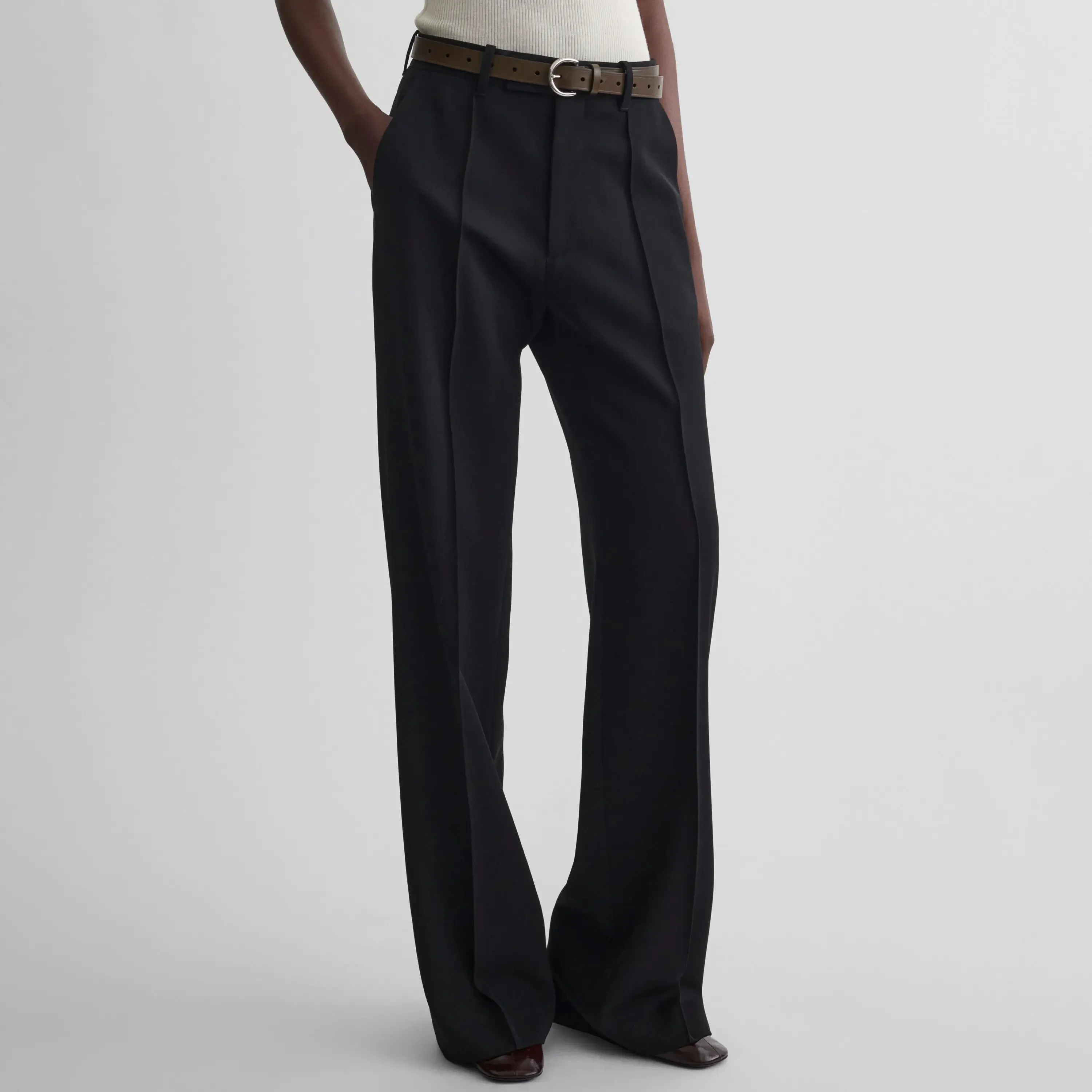 BOYISH TAILORED TROUSERS | black wool