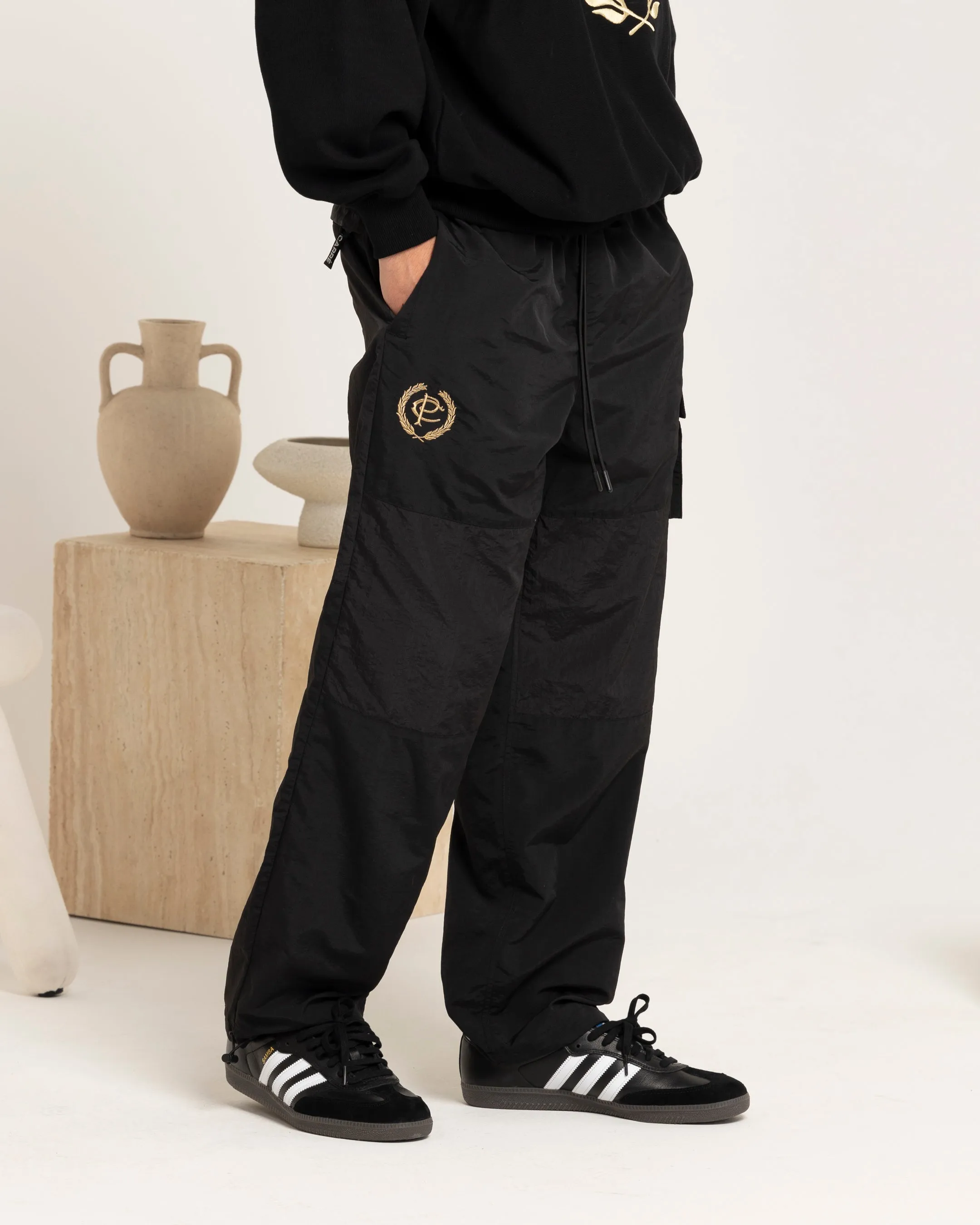 Carre Block Joggers Black