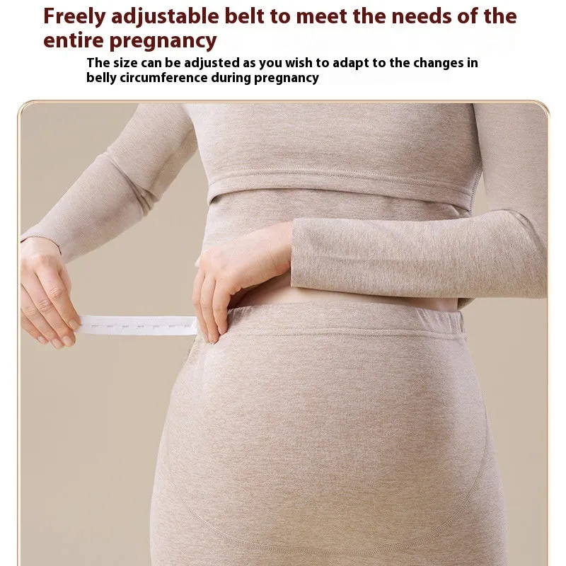 Cashmere Silk Edging Pregnant Women Warm Suit