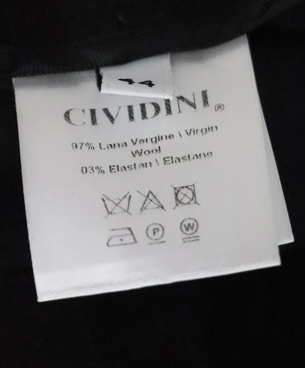 Cividini Black Wool Pants sz 8