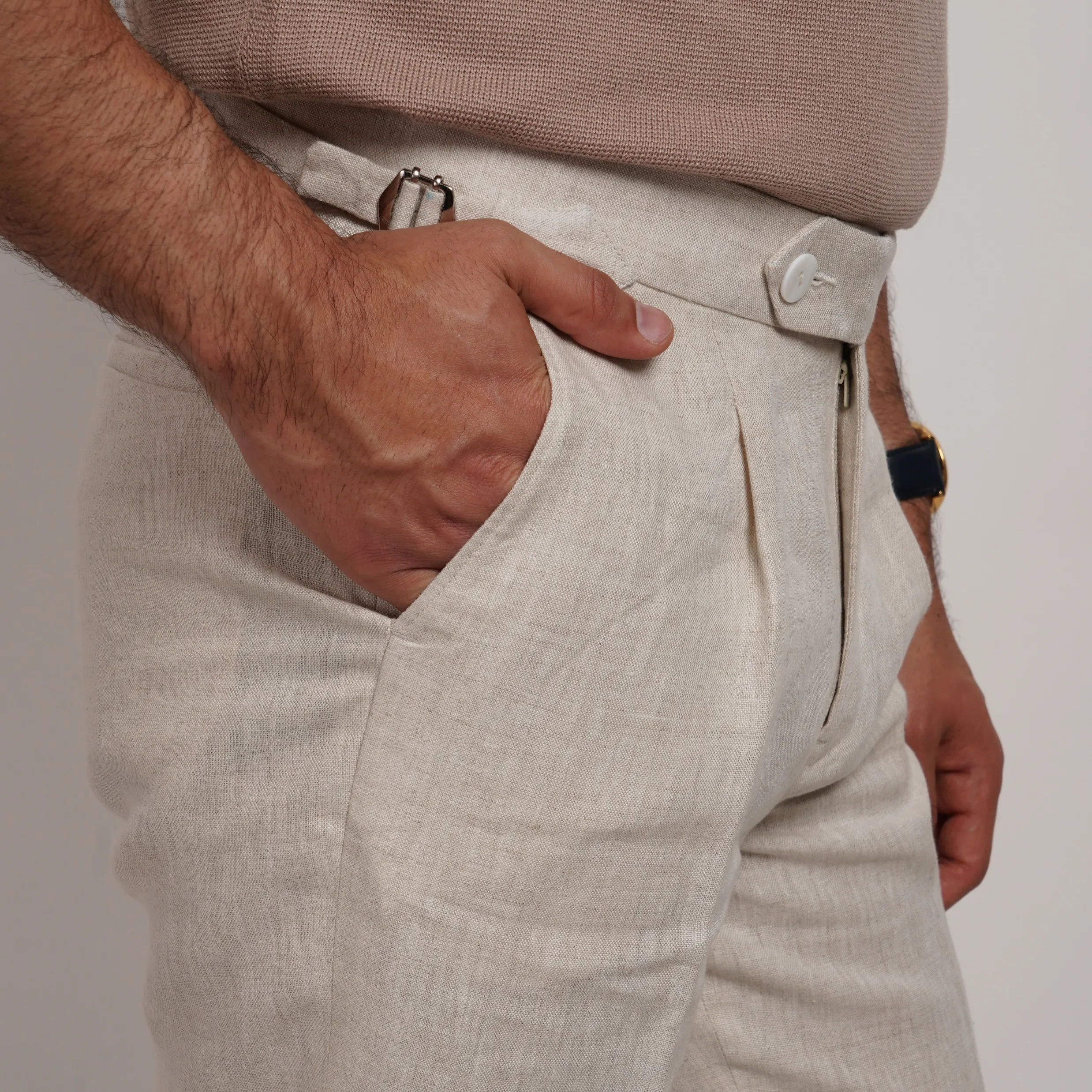 Cream Italian Trouser