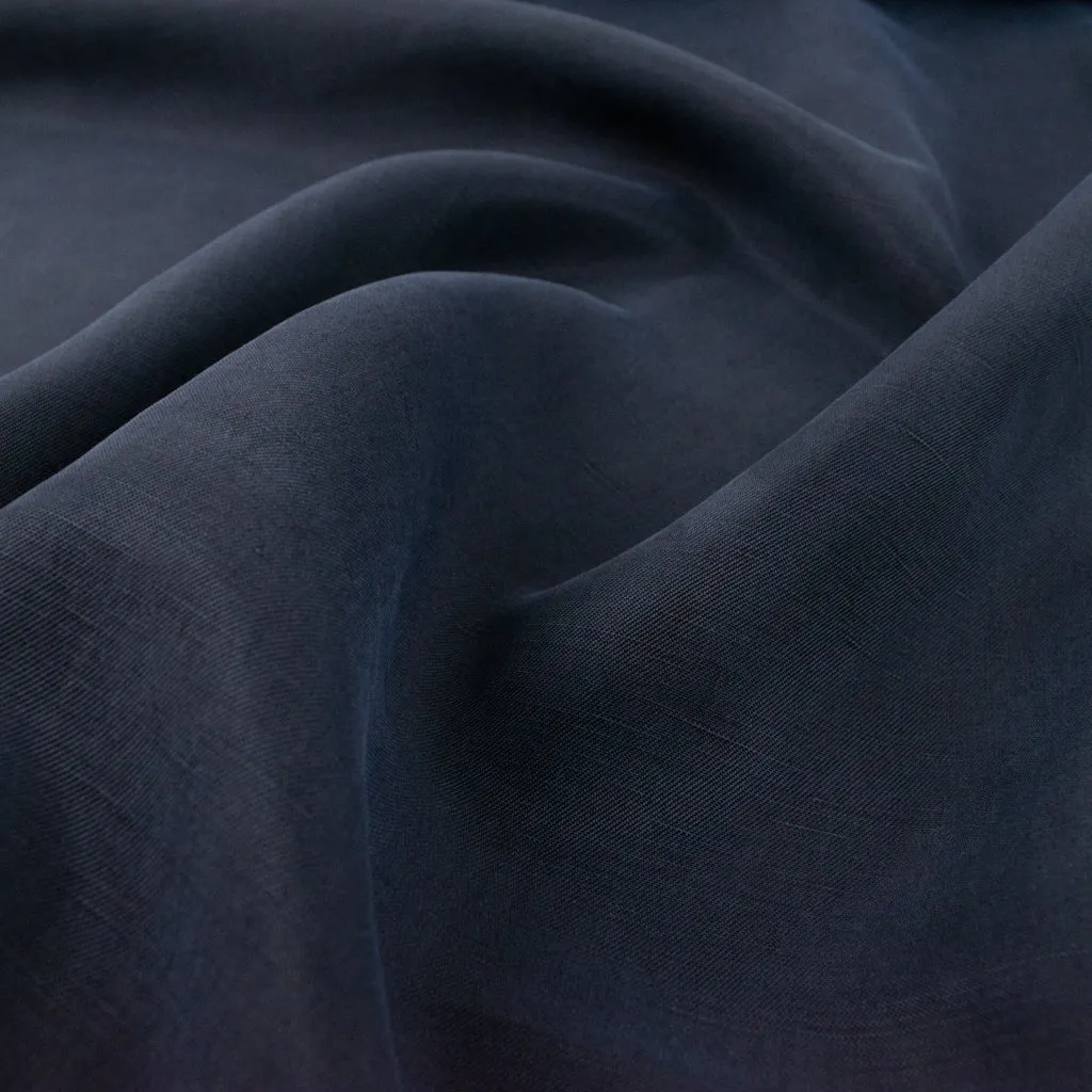 Cupro Linen Tencel - Ink Blue
