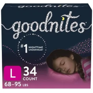 Female Youth Absorbent Underwear GoodNites® Pull On with Tear Away Seams Large Disposable Heavy Absorbency - Kimberly Clark  Mfr# 53361