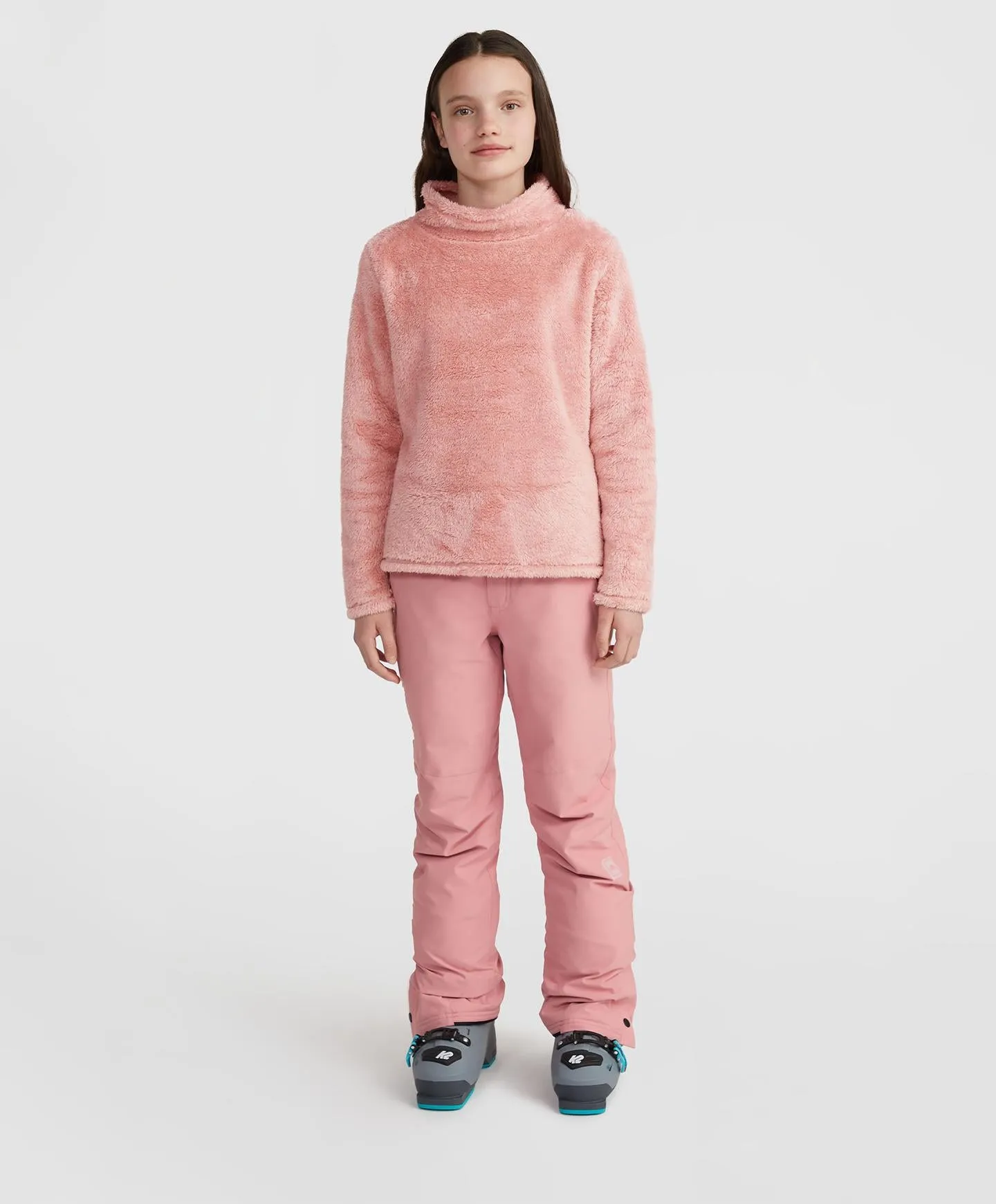 Girl's Star Regular Snow Pants - Genuine Pink