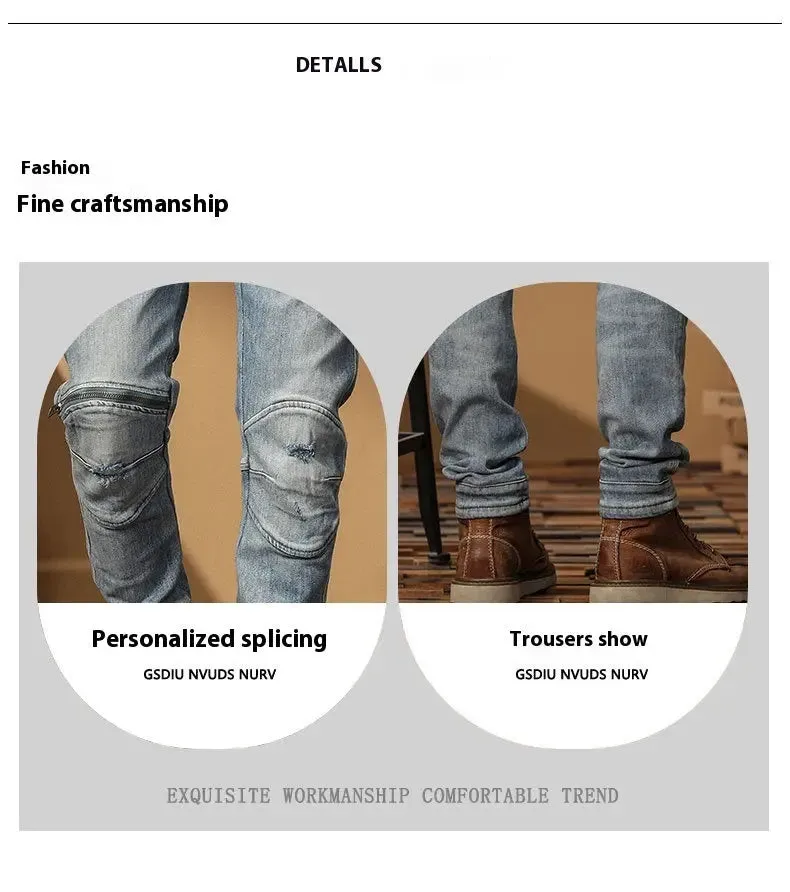 Korean Style Motorcycle Jeans