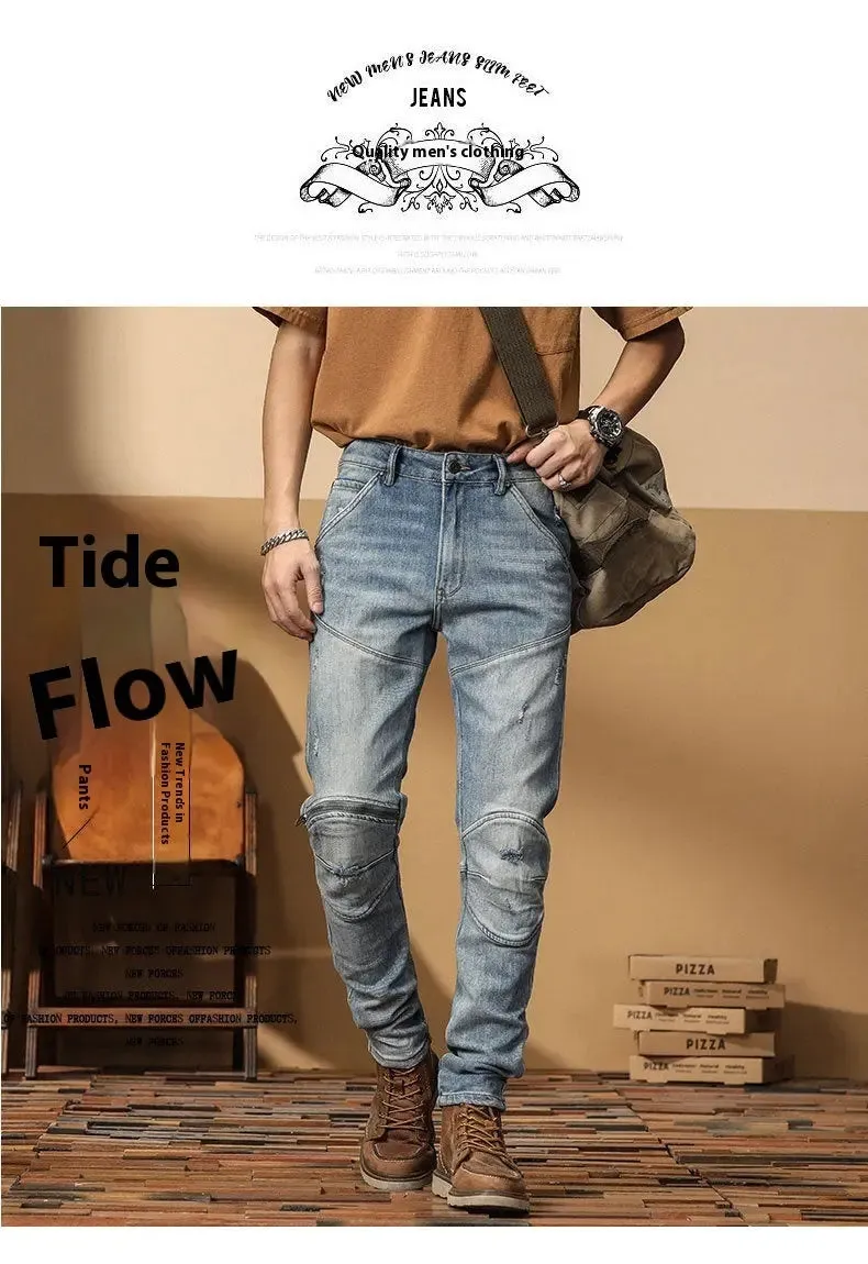 Korean Style Motorcycle Jeans