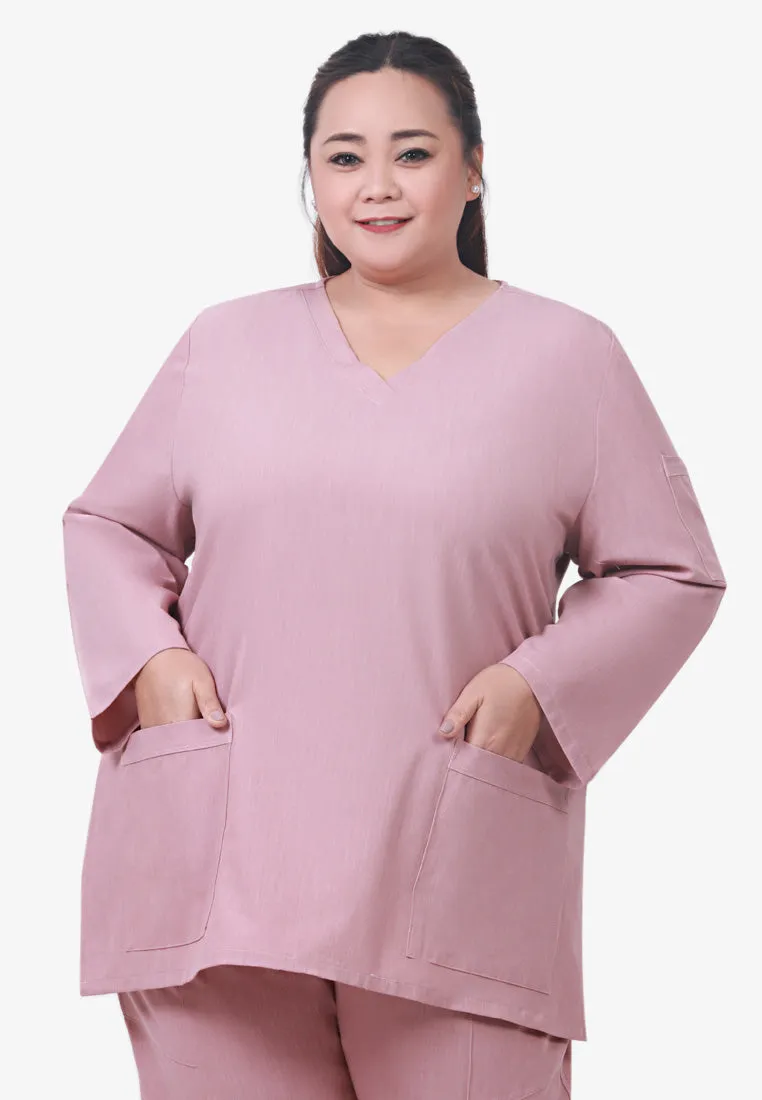 Lockhart Scrubs Long Sleeve Top - Dark Grey