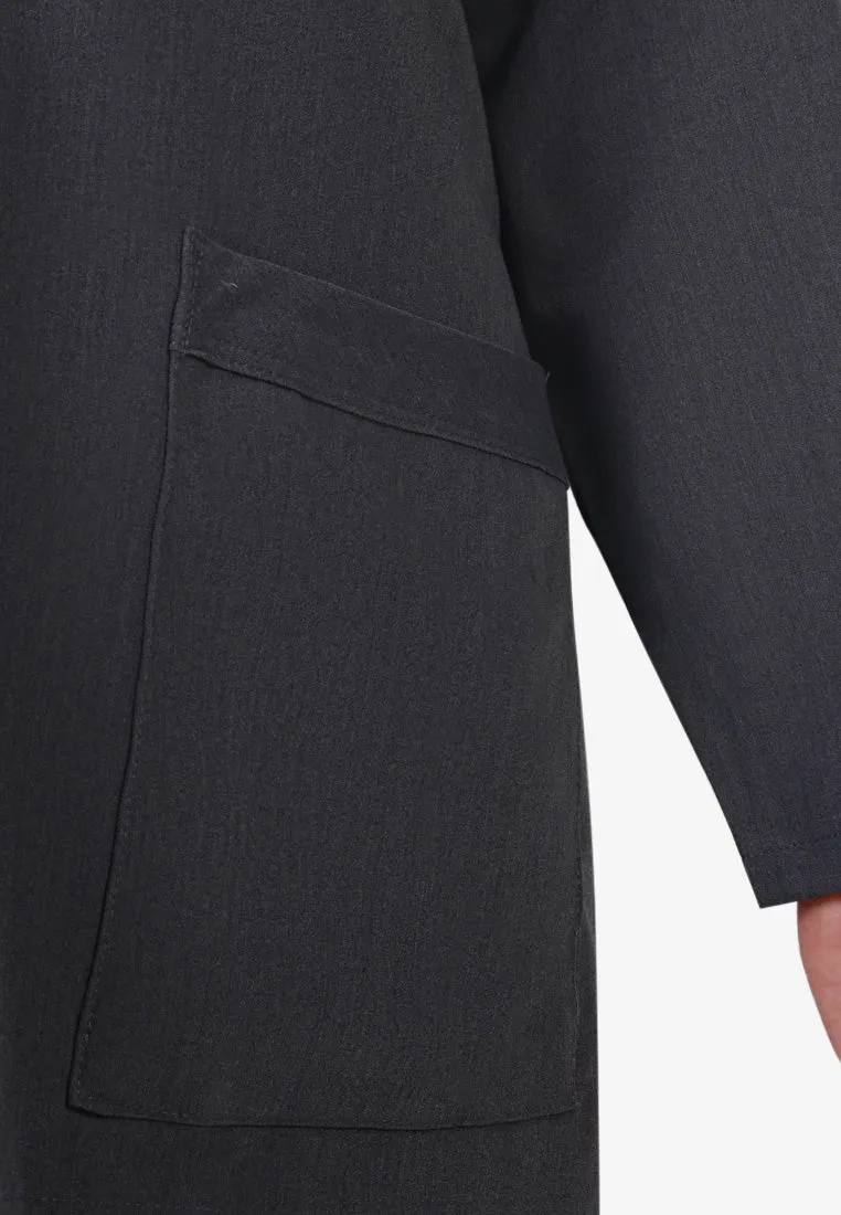Lockhart Scrubs Long Sleeve Top - Dark Grey