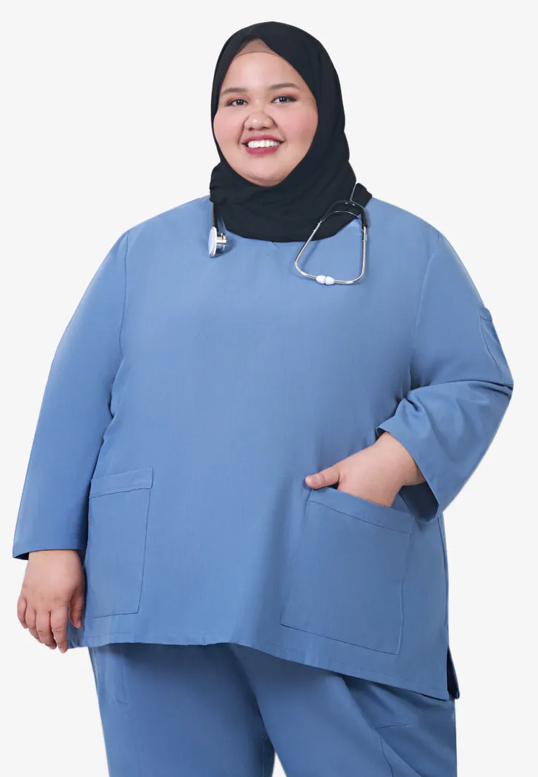 Lockhart Scrubs Long Sleeve Top - Dark Grey