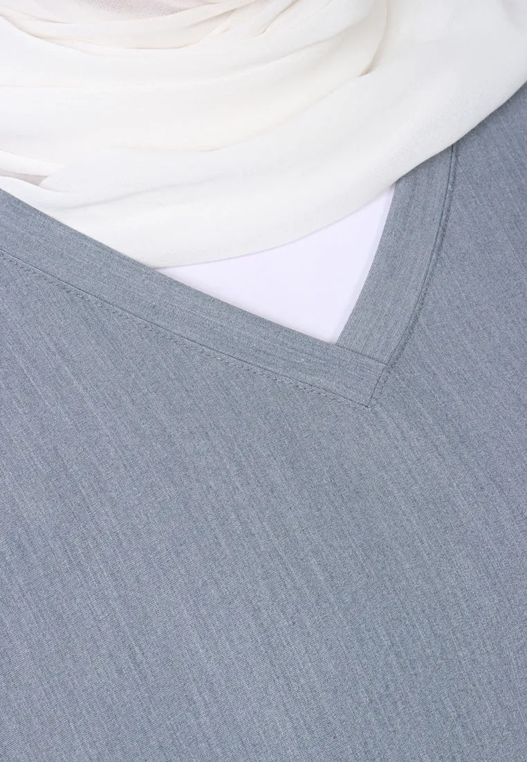 Lockhart Scrubs Long Sleeve Top - Light Grey