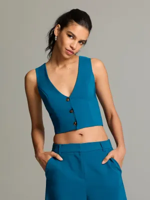 Mae Sleeveless Cropped Vest