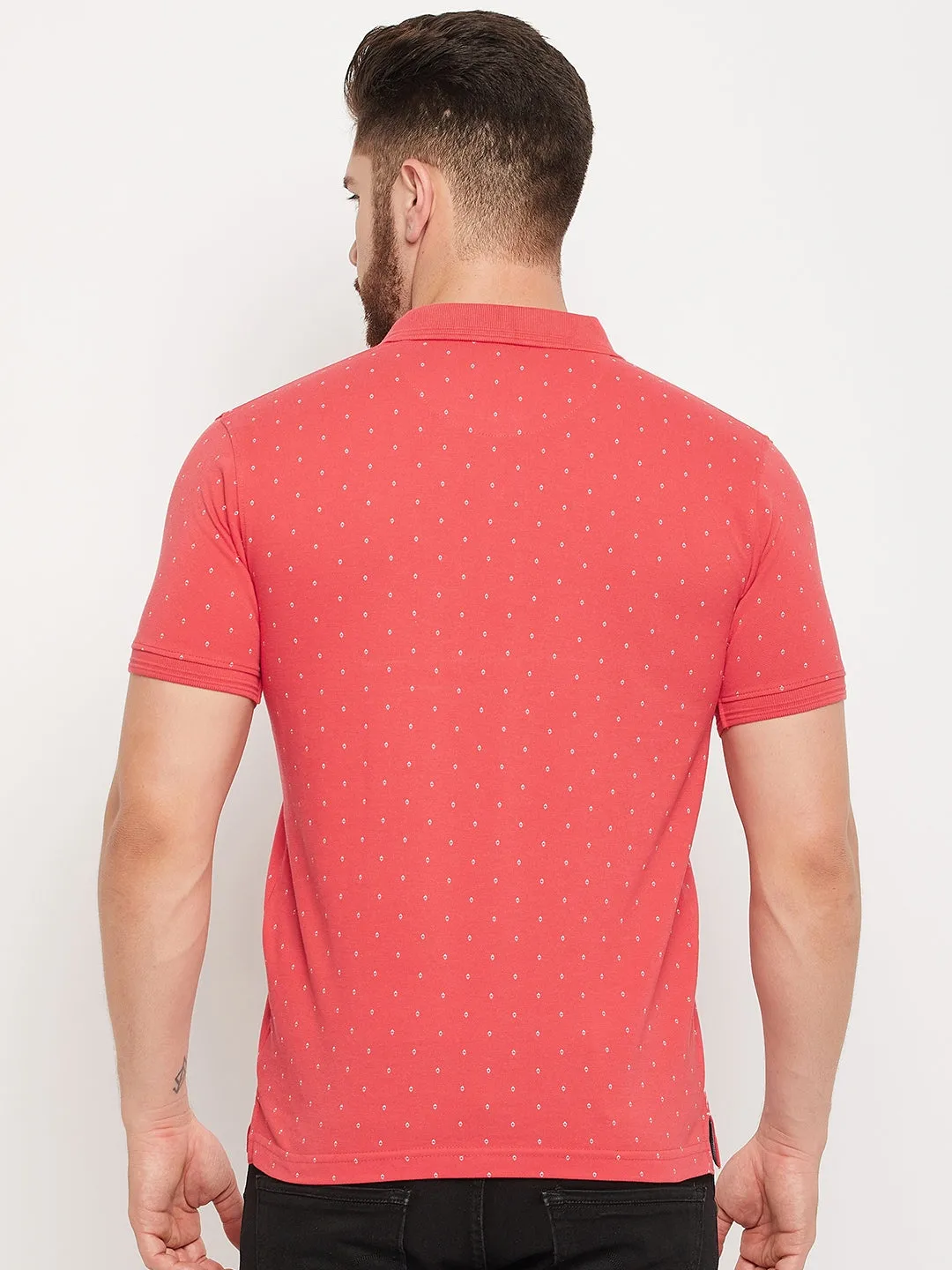 Men Coral Polo T-Shirt