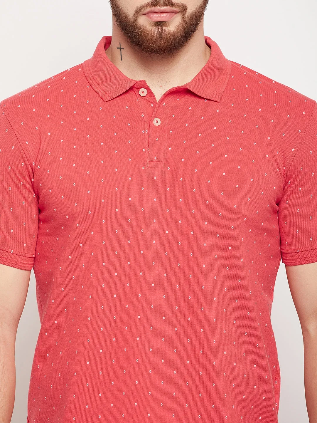 Men Coral Polo T-Shirt