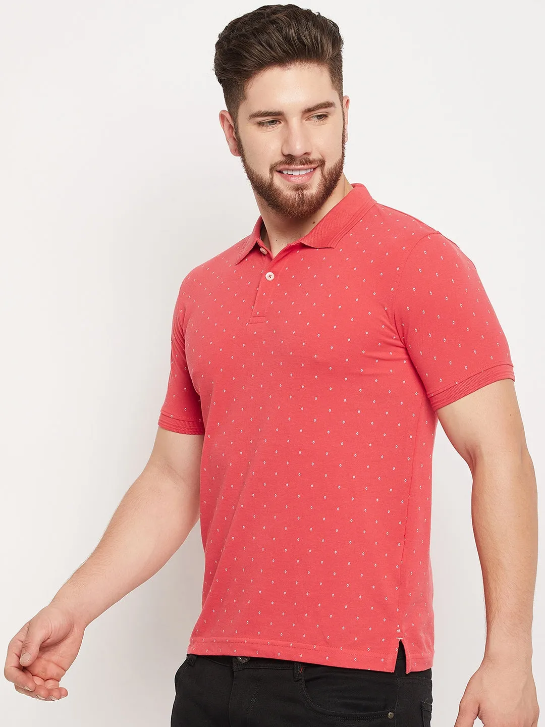 Men Coral Polo T-Shirt