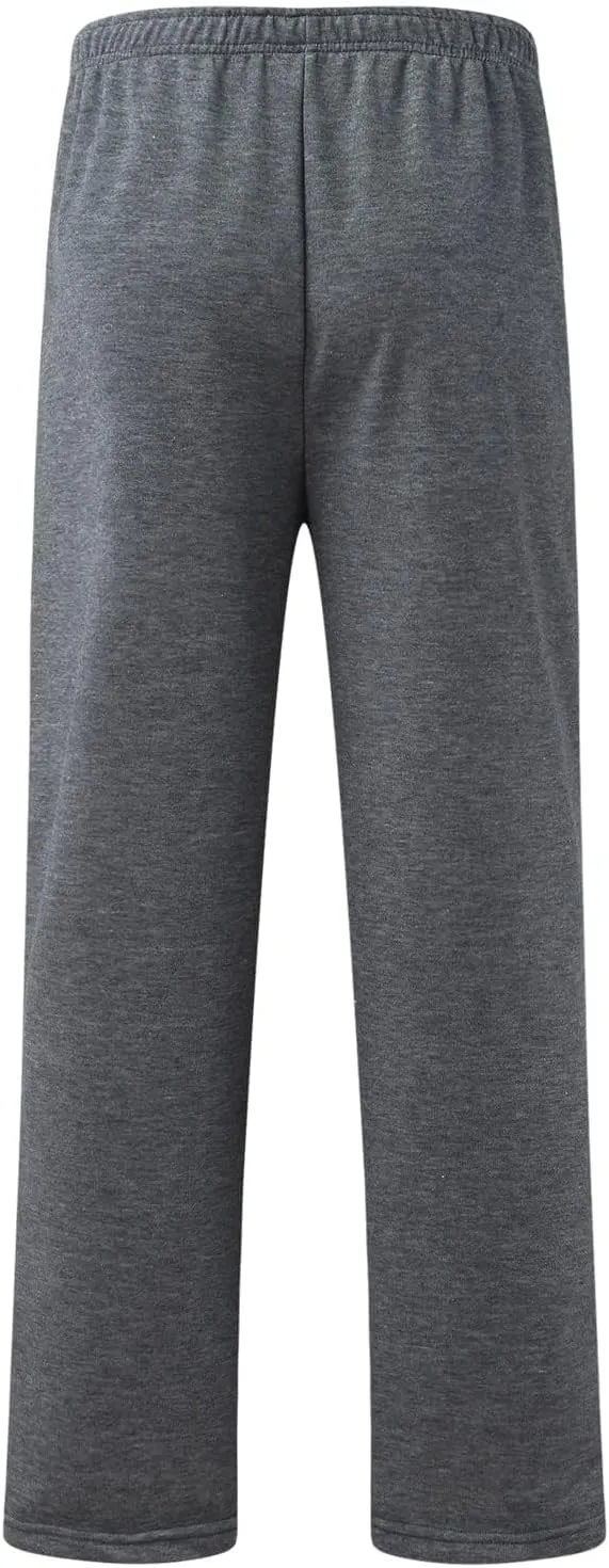 Mens Cotton Pants, Casual Solid Color Elastic Waist Drawstring Pants, Lightweight Summer Beach Trousers with Pockets