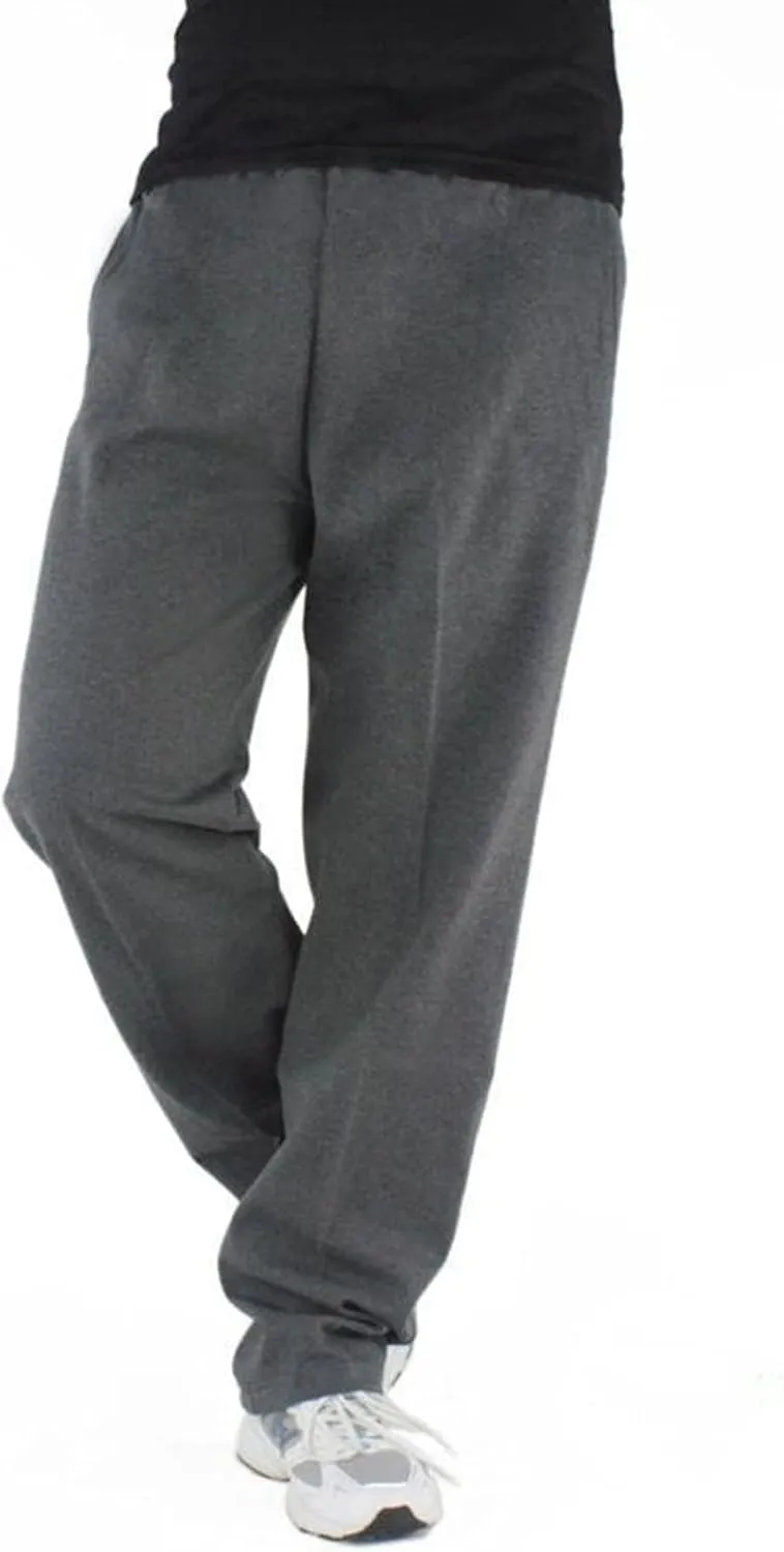 Mens Cotton Pants, Casual Solid Color Elastic Waist Drawstring Pants, Lightweight Summer Beach Trousers with Pockets