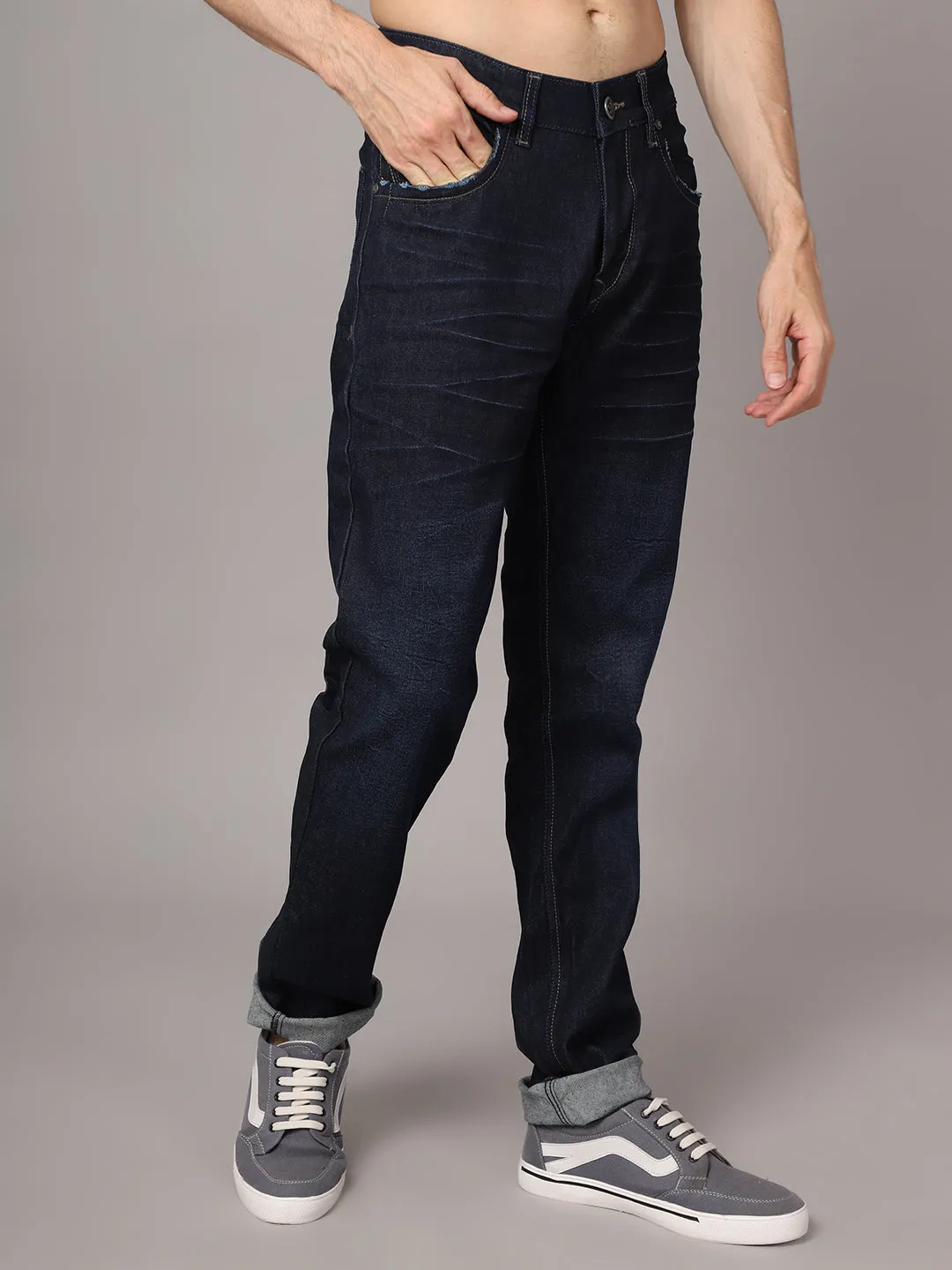 Mens Dirty Blue Denim