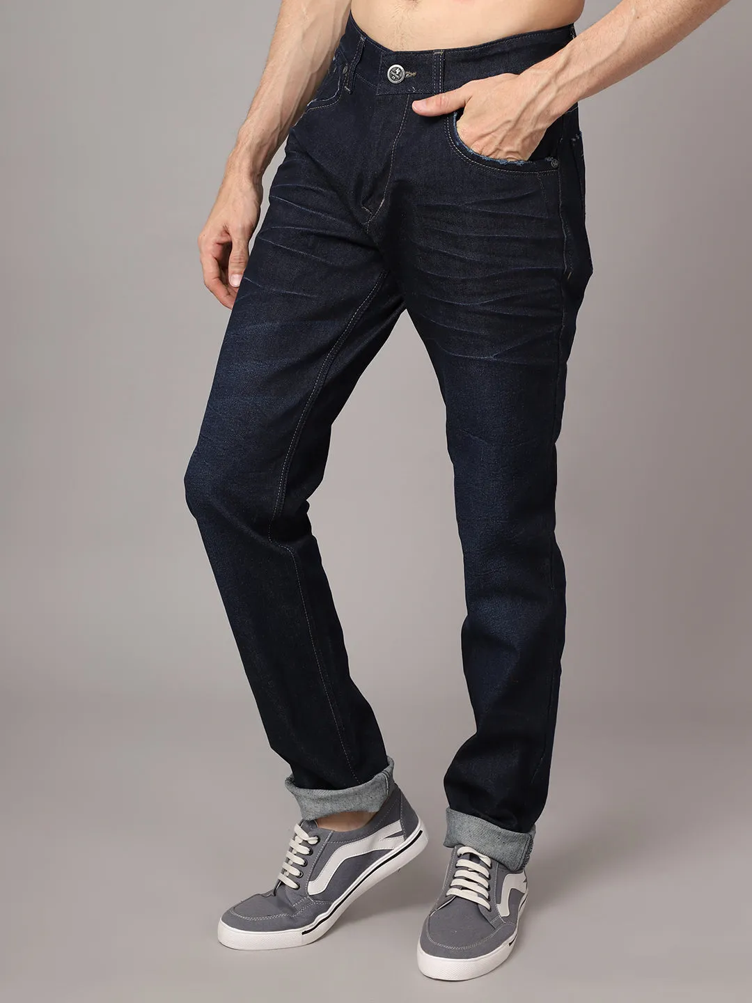 Mens Dirty Blue Denim