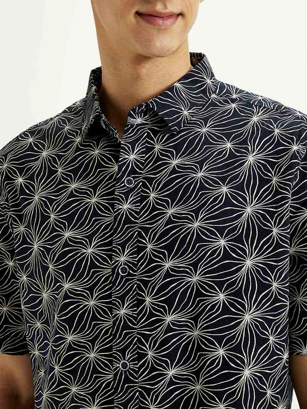 Men's Floral Relaxed Fit Shirt