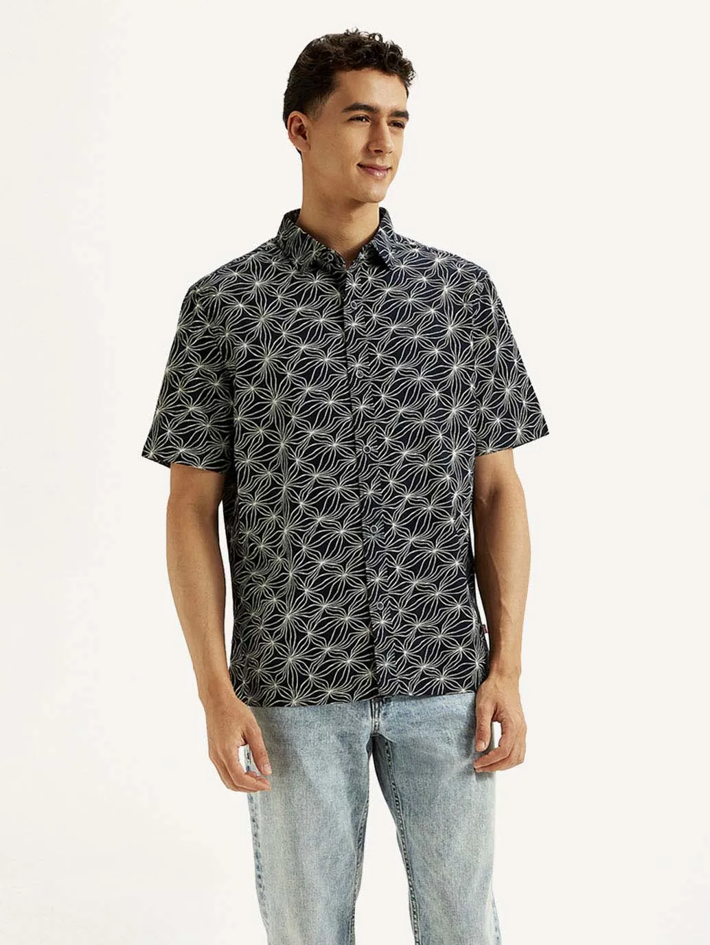 Men's Floral Relaxed Fit Shirt