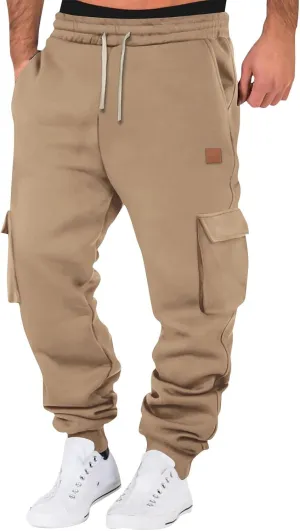 Men's Pants Cargo Work Casual Loose Straight Sweatpants Lightweight Work Hiking Pants Multi Pockets Jogger Tousers