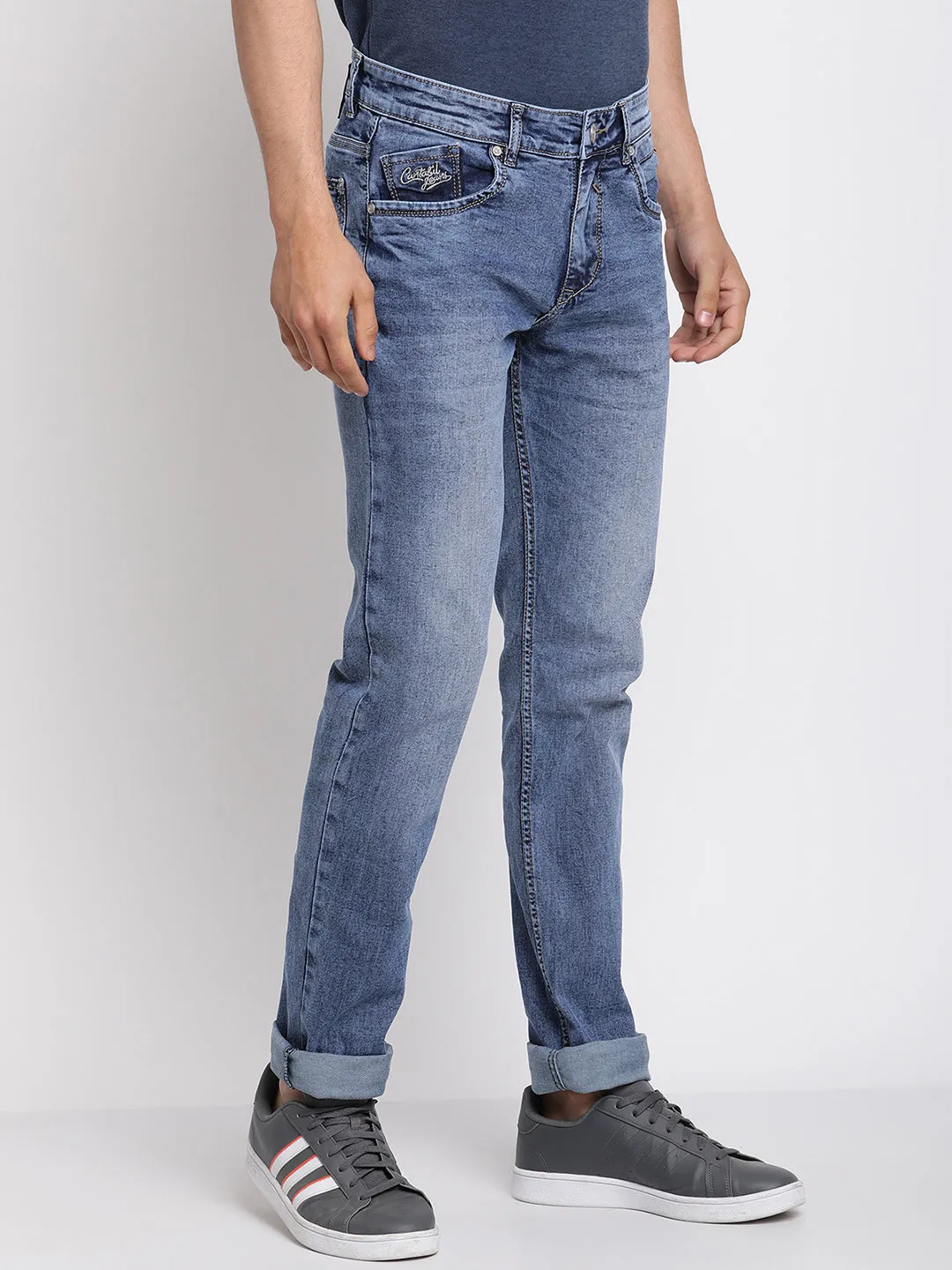 Men's Ultra Narrow fit Heavy Fade Blue  Jeans