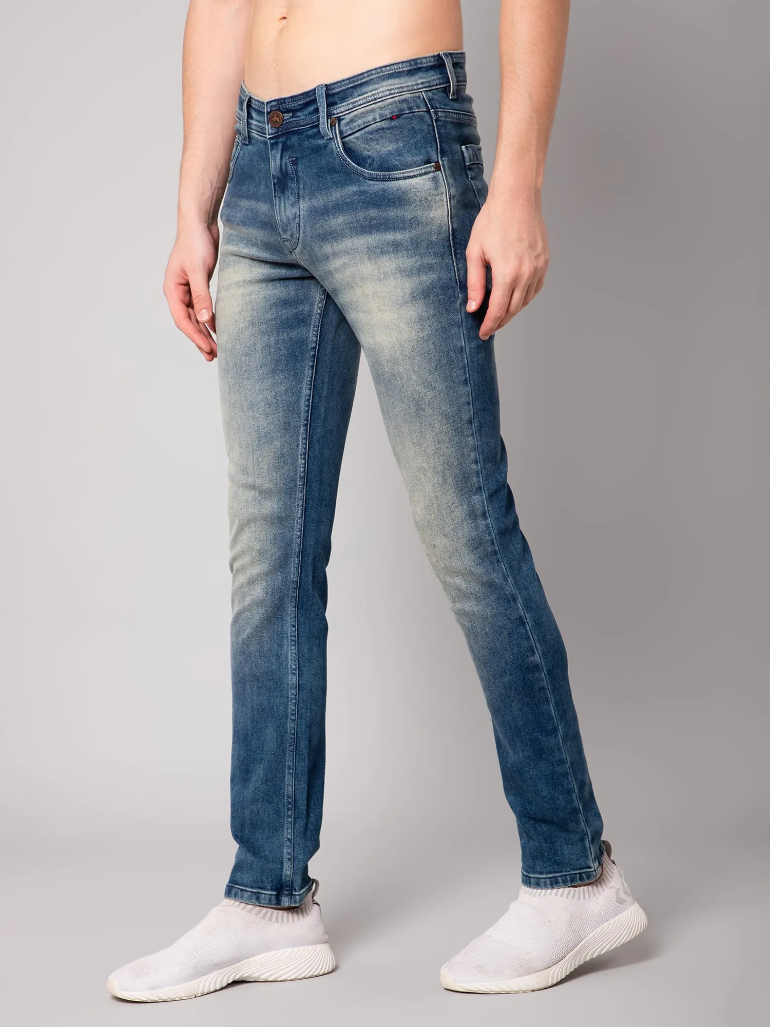 Men's Ultra Narrow fit Heavy Fade Dirty Blue  Jeans