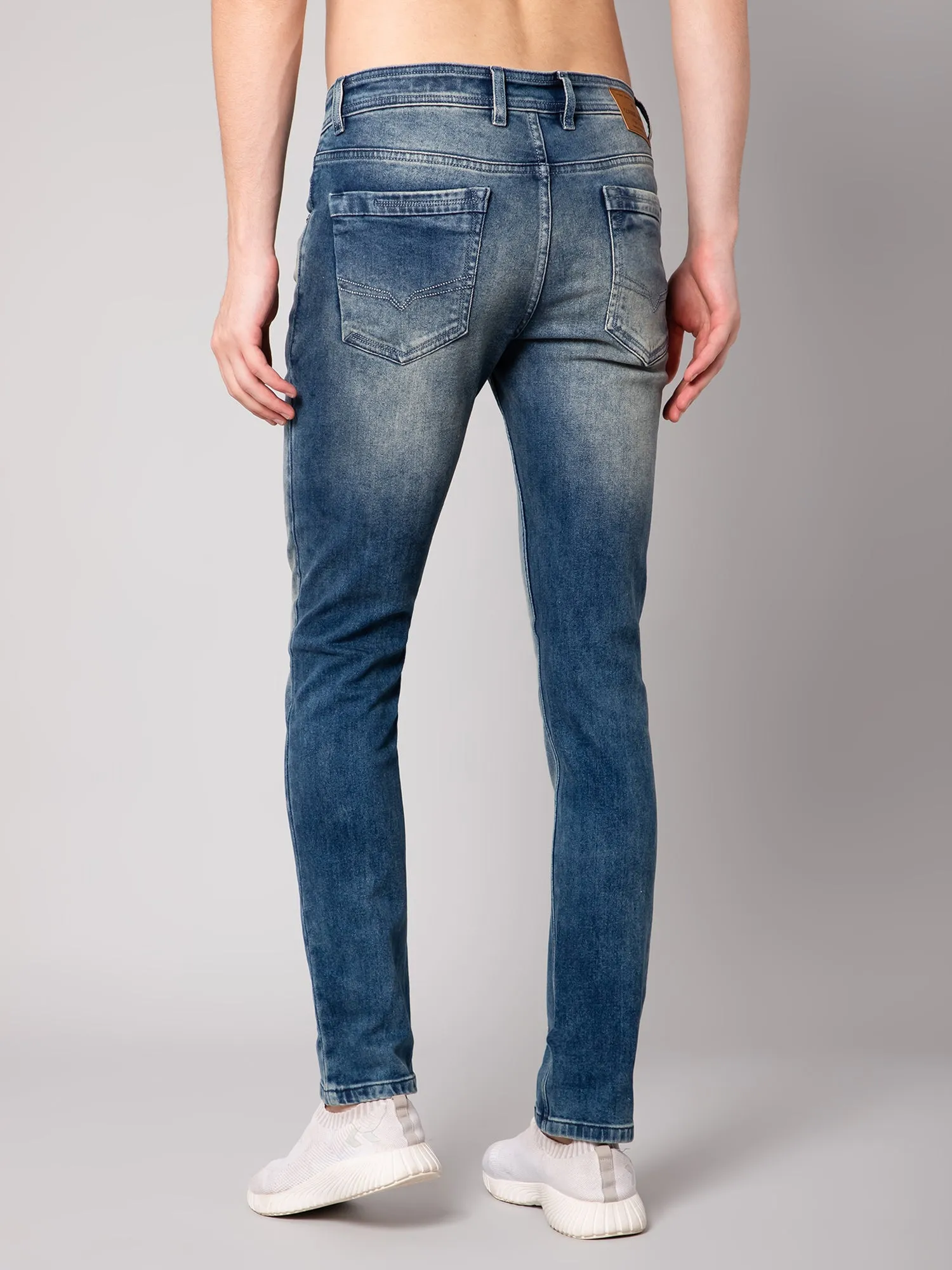 Men's Ultra Narrow fit Heavy Fade Dirty Blue  Jeans