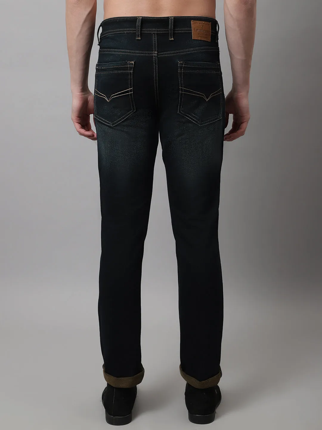 Men's Ultra Narrow fit Medium Fade Green Vintage  Jeans