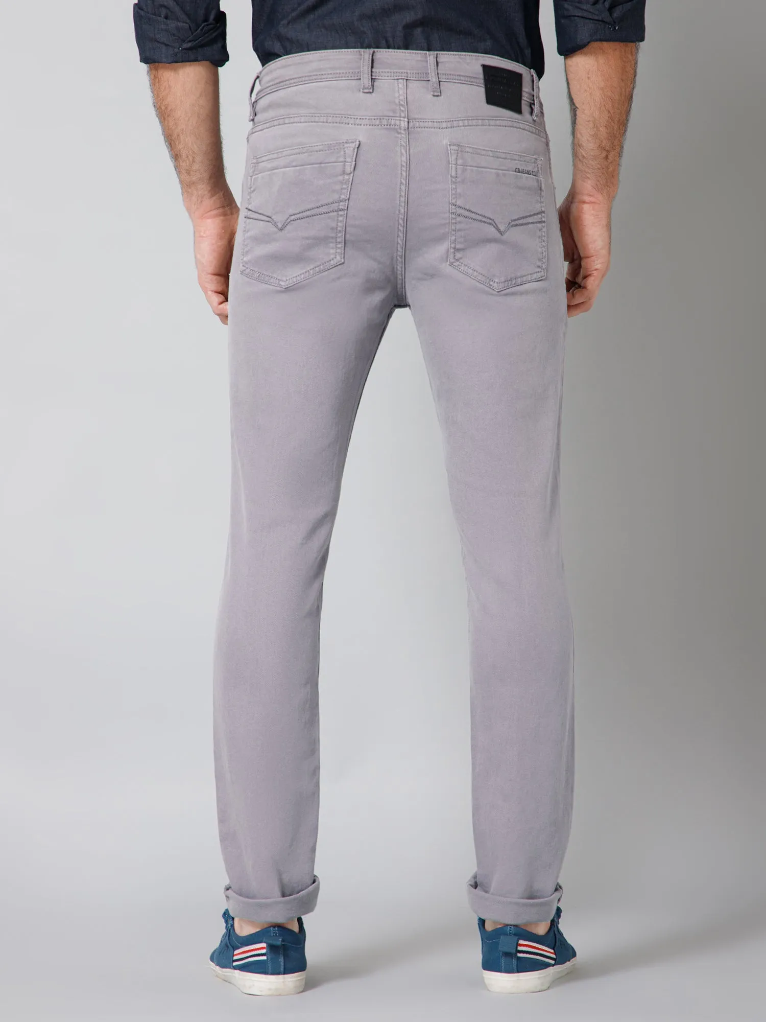 Men's Ultra Narrow fit No Fade Light Grey  Jeans