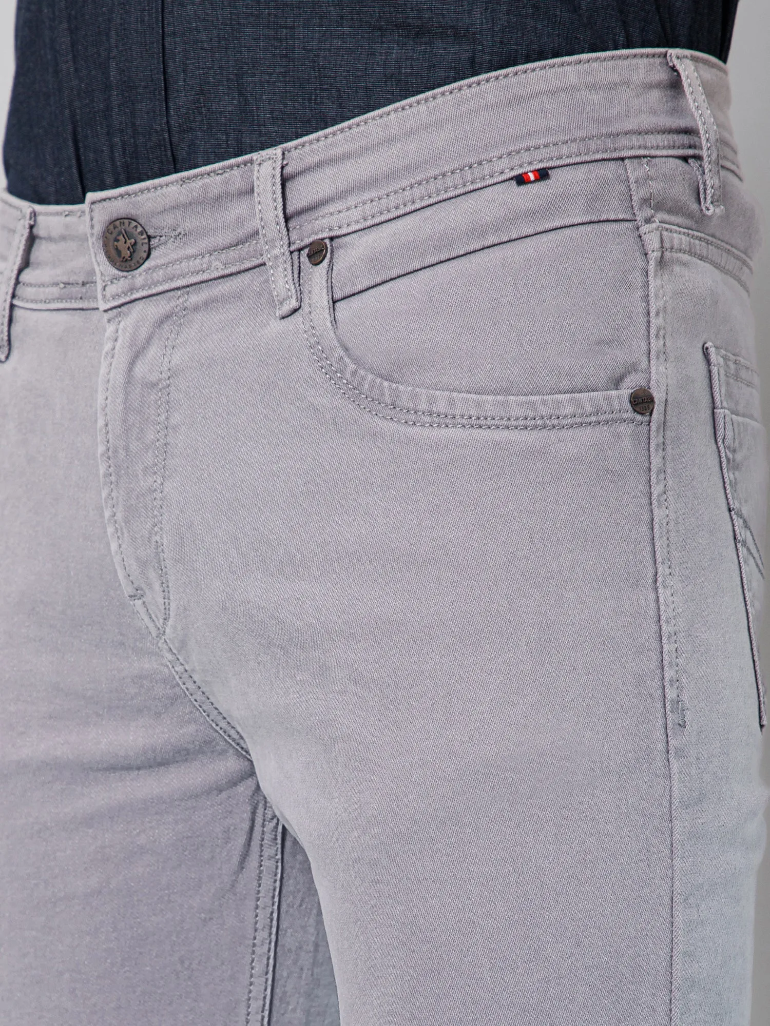 Men's Ultra Narrow fit No Fade Light Grey  Jeans