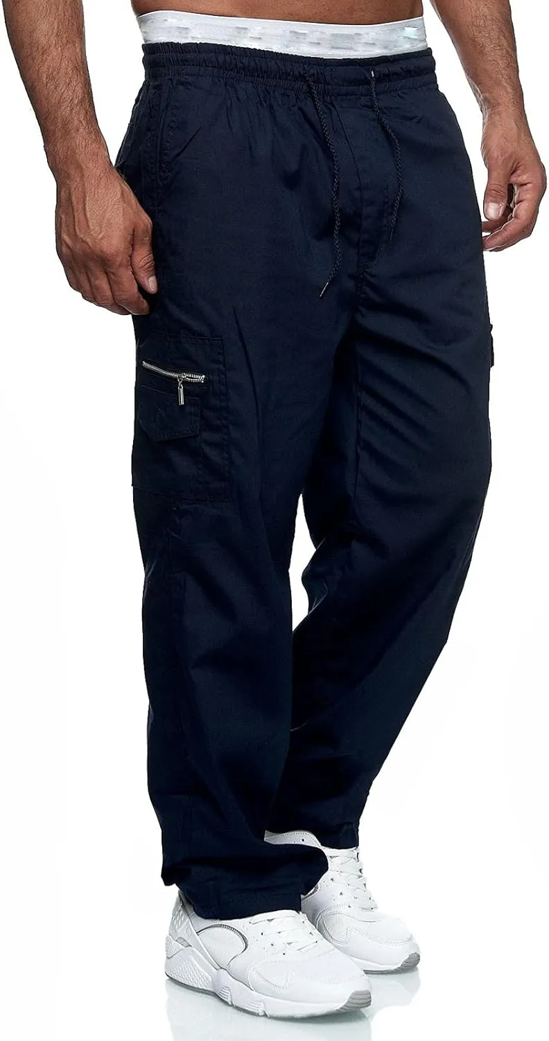 MIDOO Tactical Pants for Men Stretch Waterproof Baggy Sweat Pants Lightweight Hiking Work Pants Relaxed Straight Leg Tousers