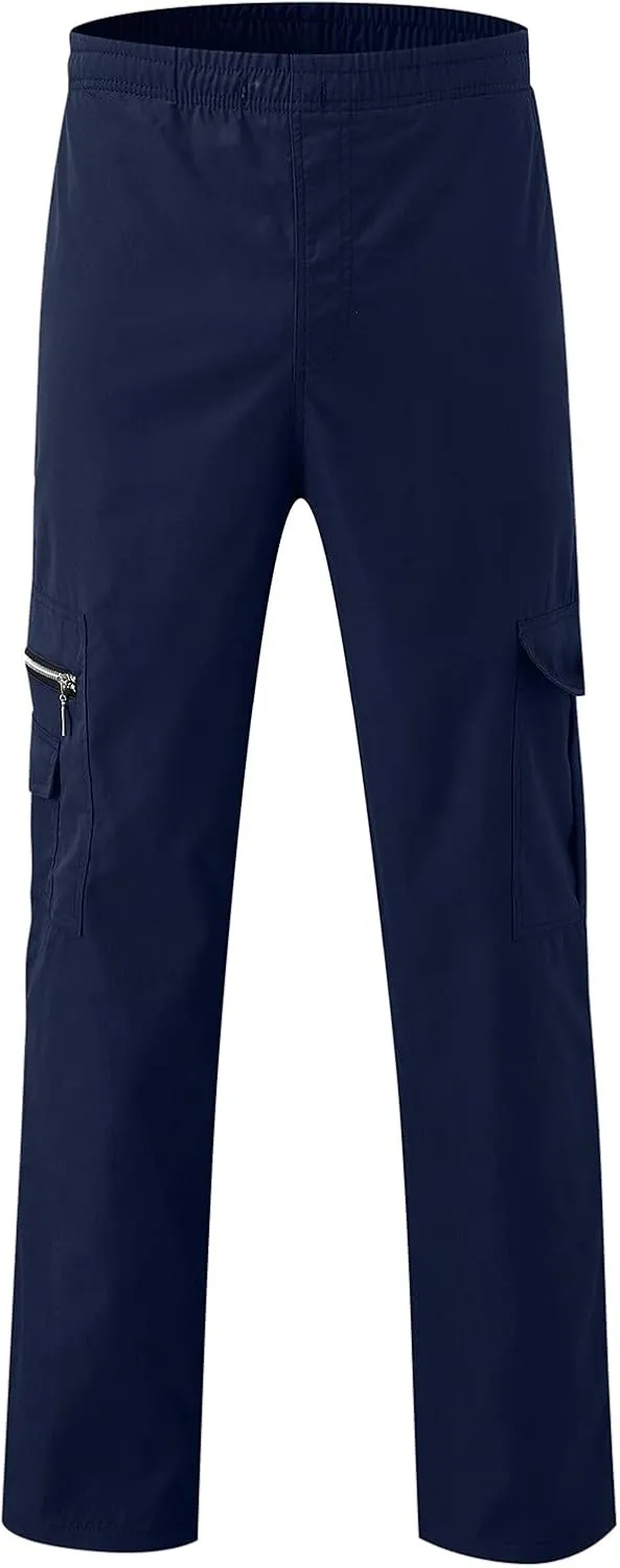 MIDOO Tactical Pants for Men Stretch Waterproof Baggy Sweat Pants Lightweight Hiking Work Pants Relaxed Straight Leg Tousers