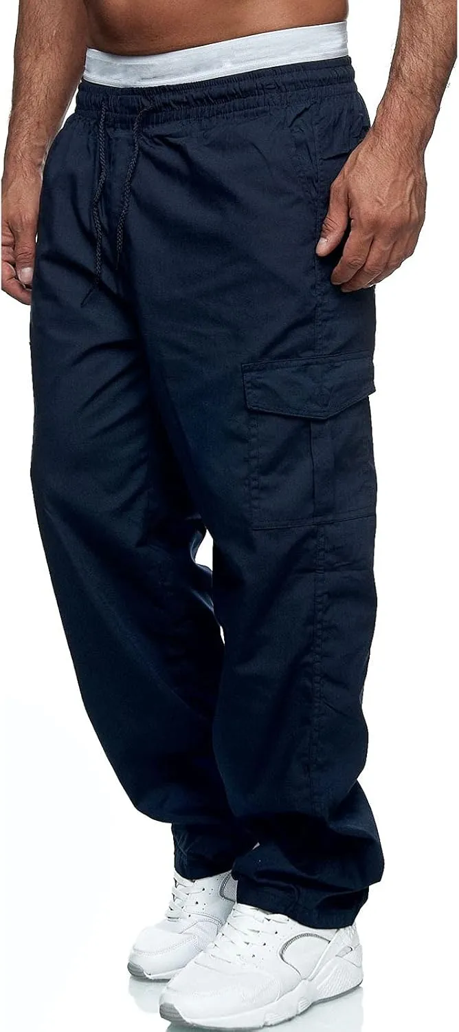 MIDOO Tactical Pants for Men Stretch Waterproof Baggy Sweat Pants Lightweight Hiking Work Pants Relaxed Straight Leg Tousers