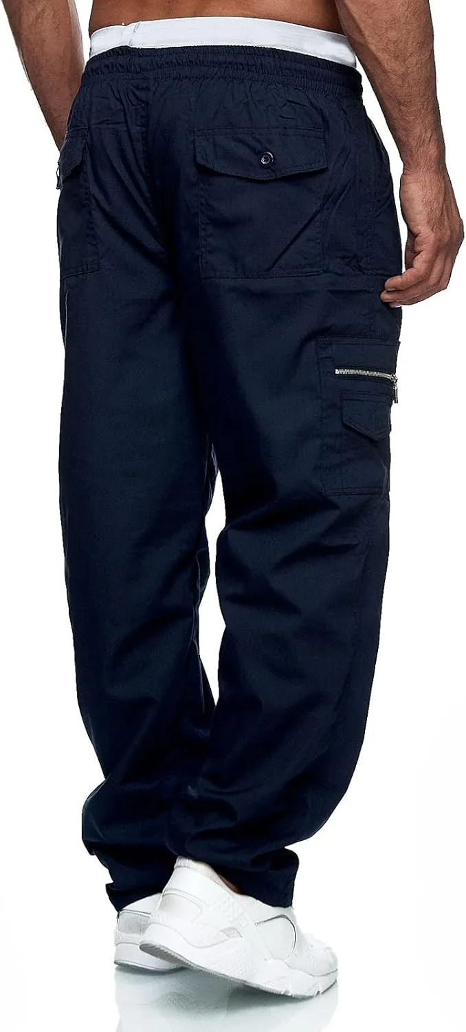 MIDOO Tactical Pants for Men Stretch Waterproof Baggy Sweat Pants Lightweight Hiking Work Pants Relaxed Straight Leg Tousers