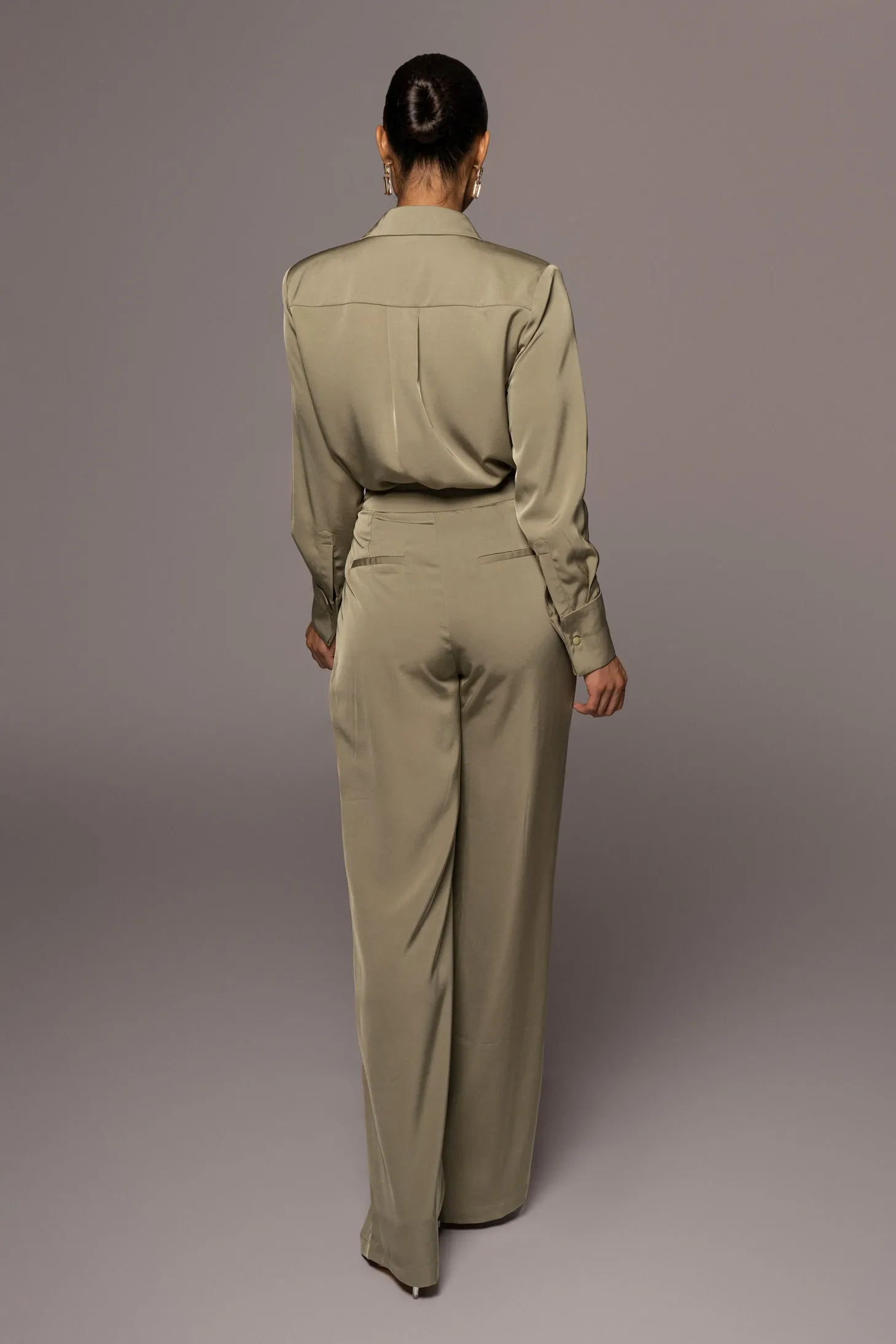 Olive Misty Button Up