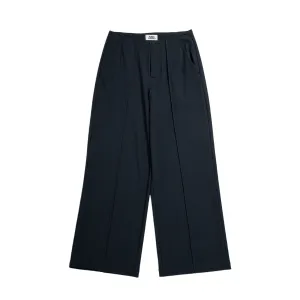 Pintuck Straight Leg Trousers Navy