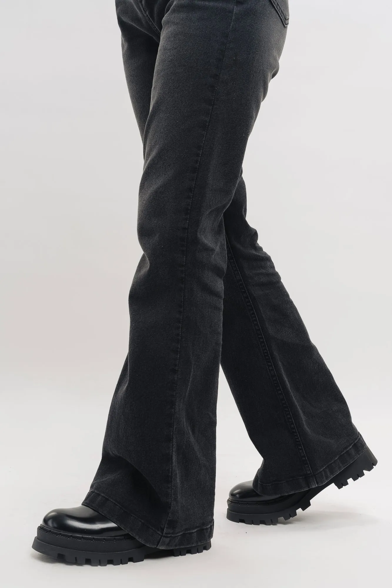 Pitch Black Bootcut Jeans