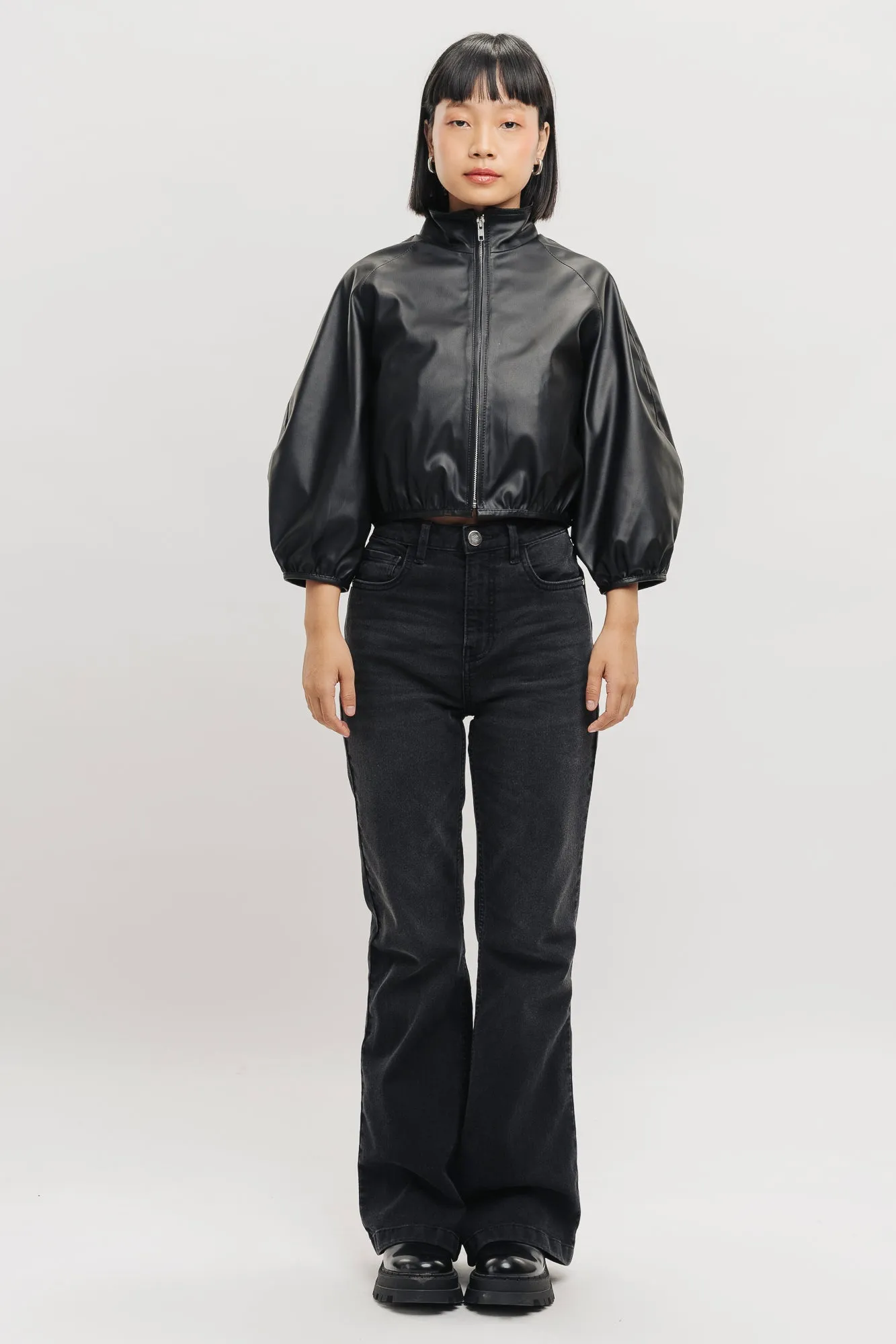 Pitch Black Bootcut Jeans