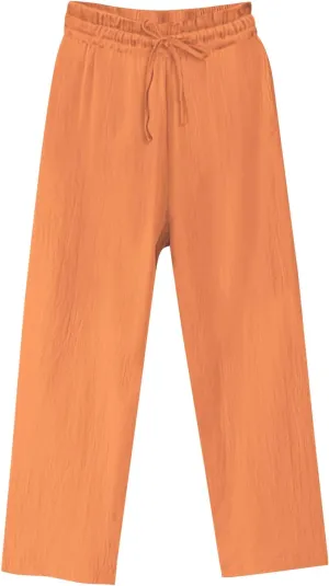 Plus Size Wide Leg Linen Pants Women Summer Capri Palazzo Flowy Pants Casual Loose Solid Color High Waist Trousers