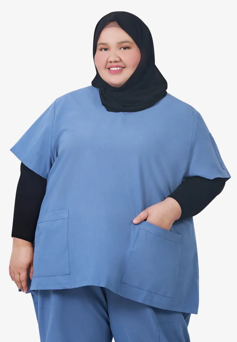 Scully Scrubs Short Sleeve Top - Dark Grey